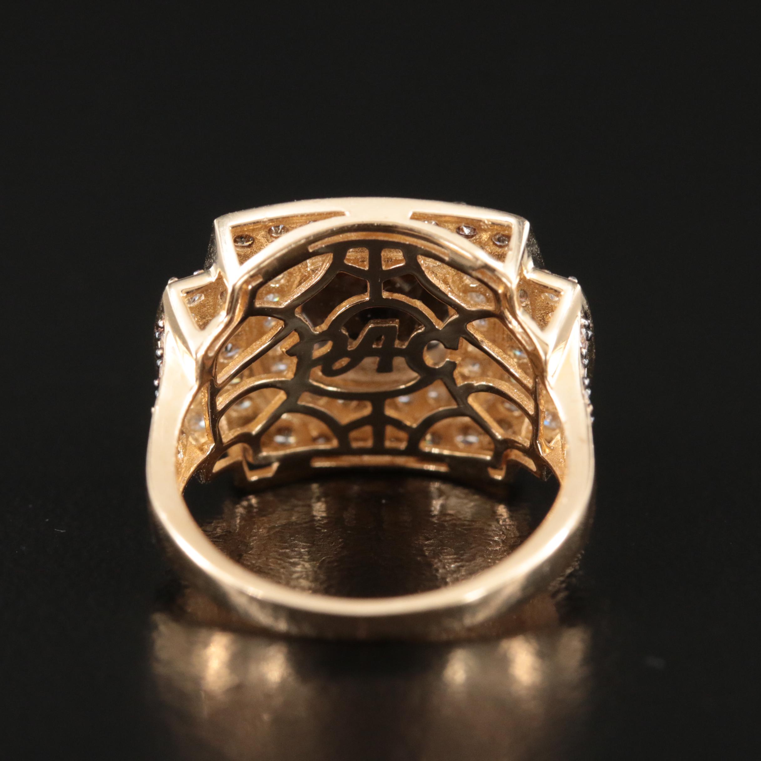 14K Smoky Quartz and 0.91 CTW Diamond Ring