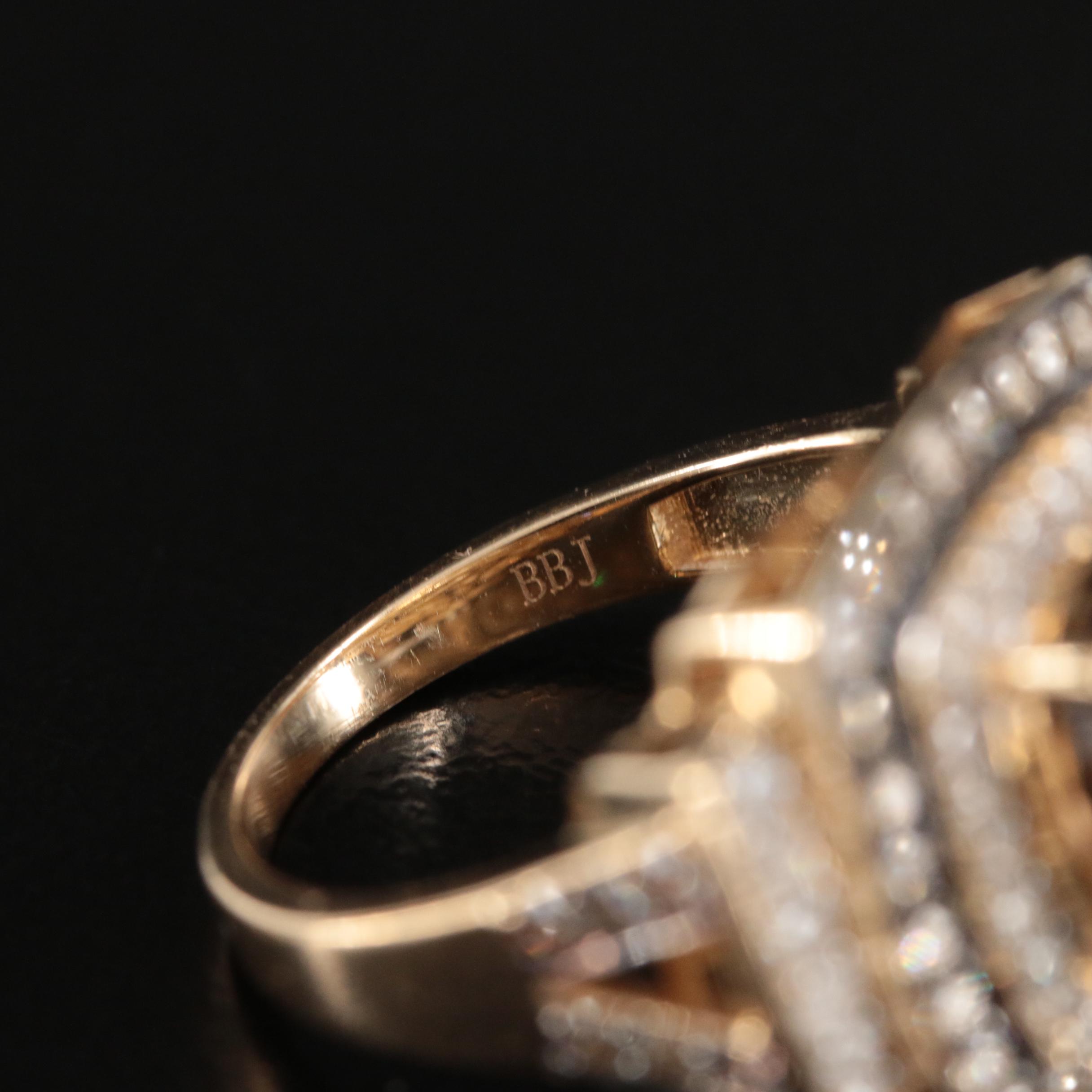 14K Smoky Quartz and 0.91 CTW Diamond Ring