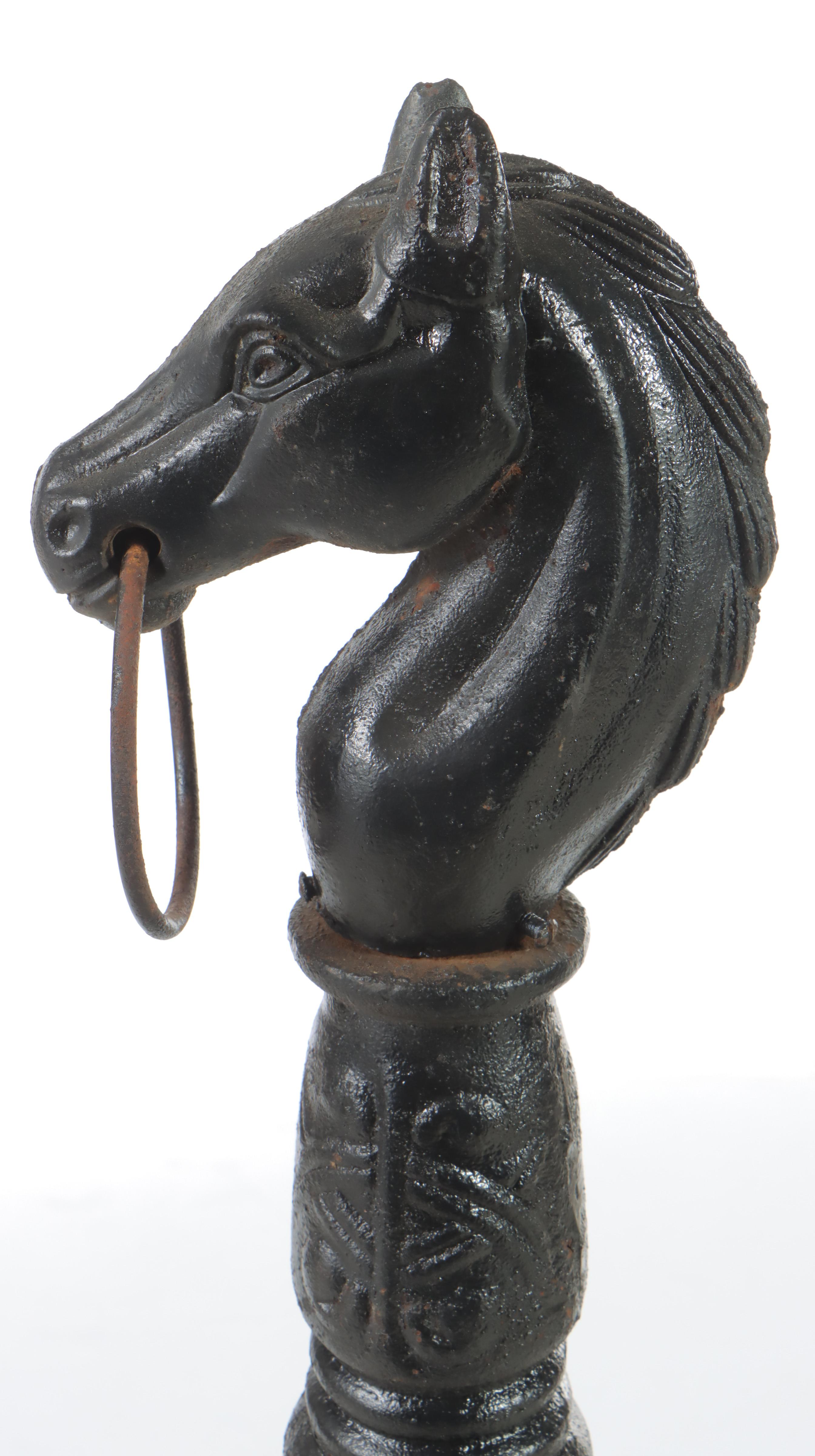 Cast Iron Horse Head Hitching Post