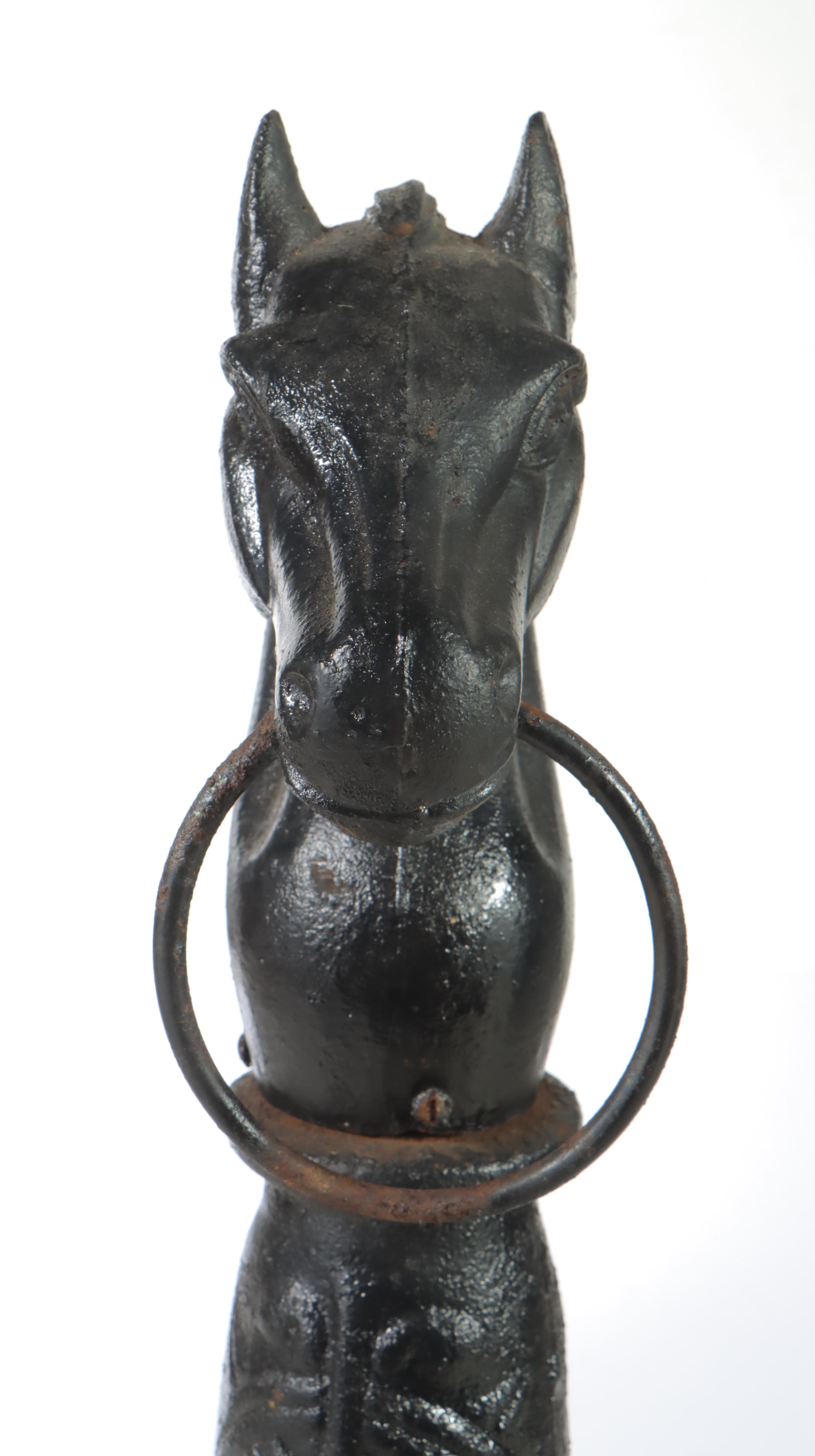 Cast Iron Horse Head Hitching Post