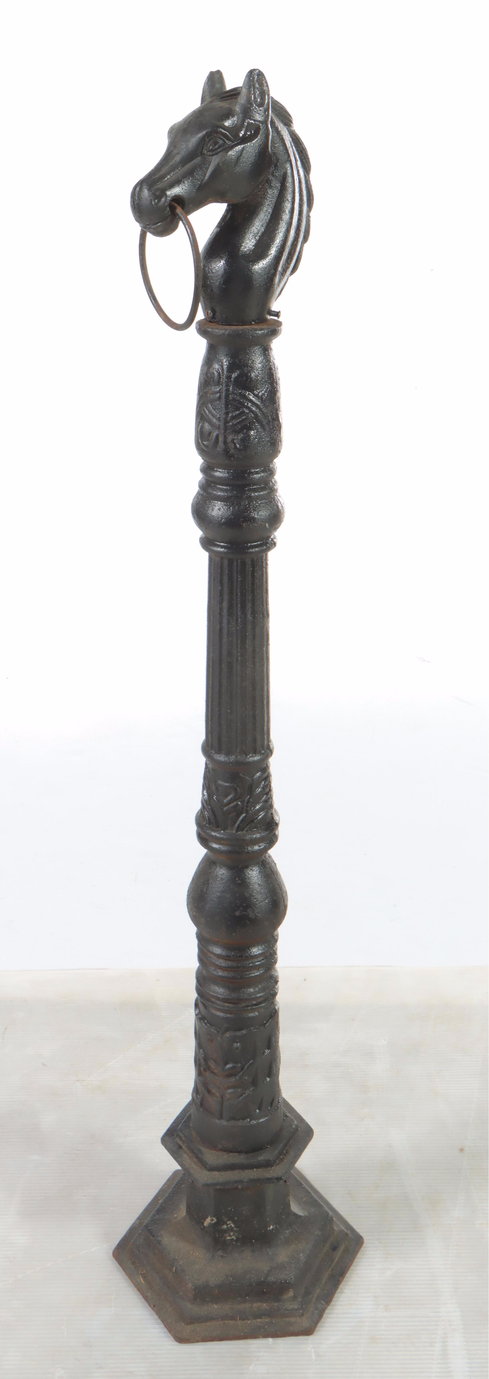 Cast Iron Horse Head Hitching Post