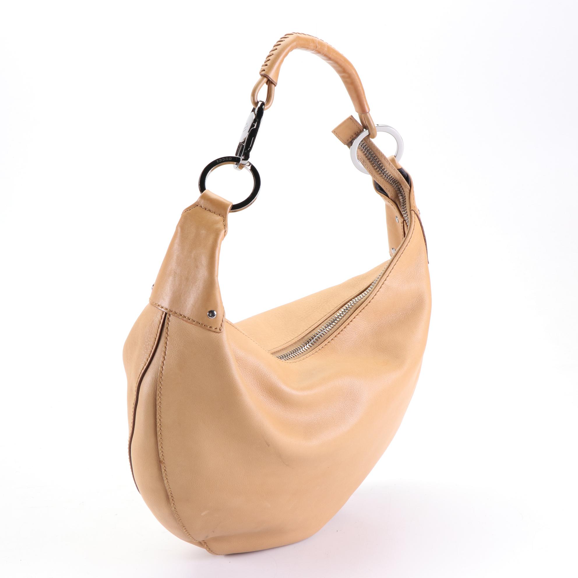 Gucci Large Crescent Shoulder Bag in Leather