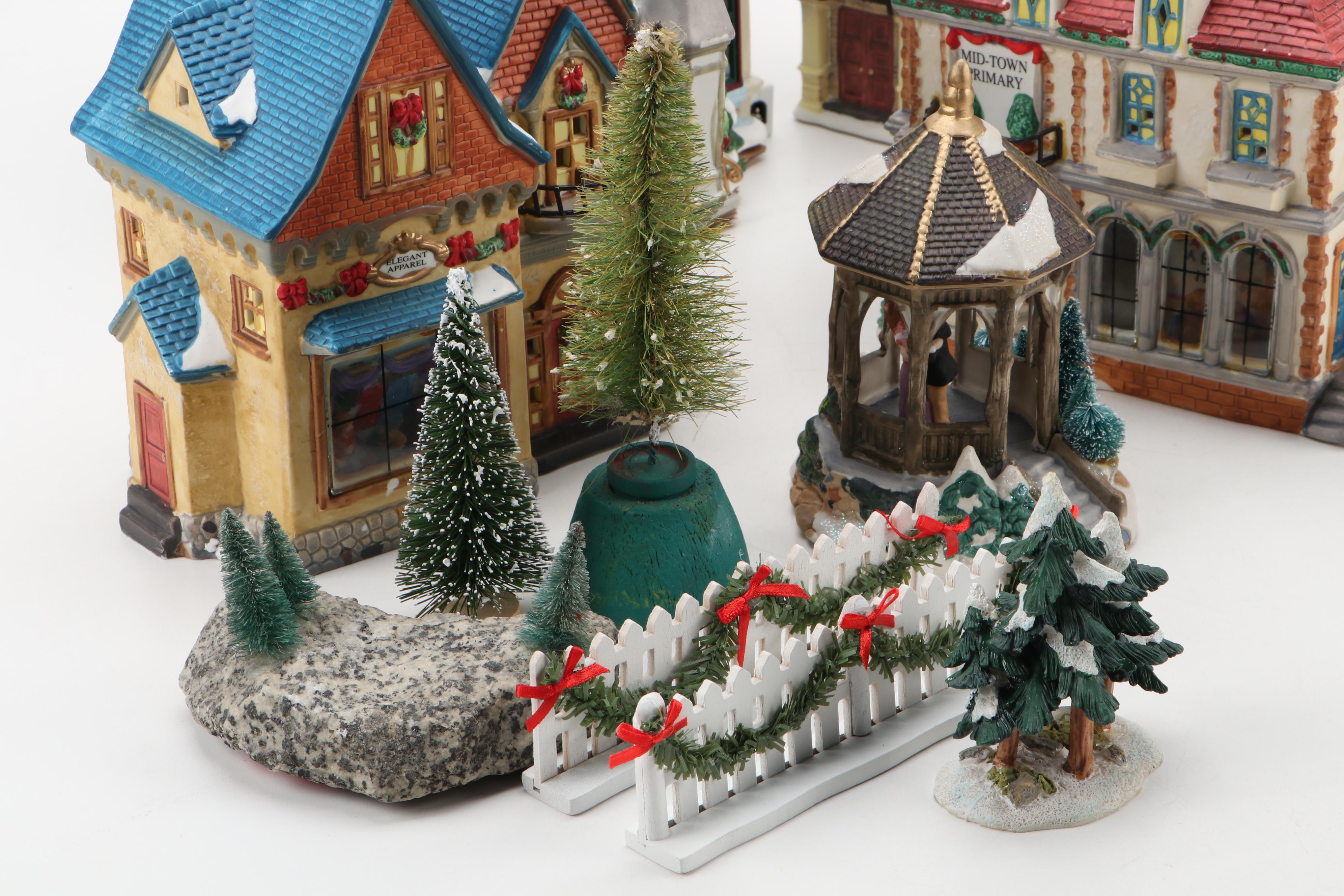 St. Nicholas Square and Other Porcelain Christmas Buildings and Accessories