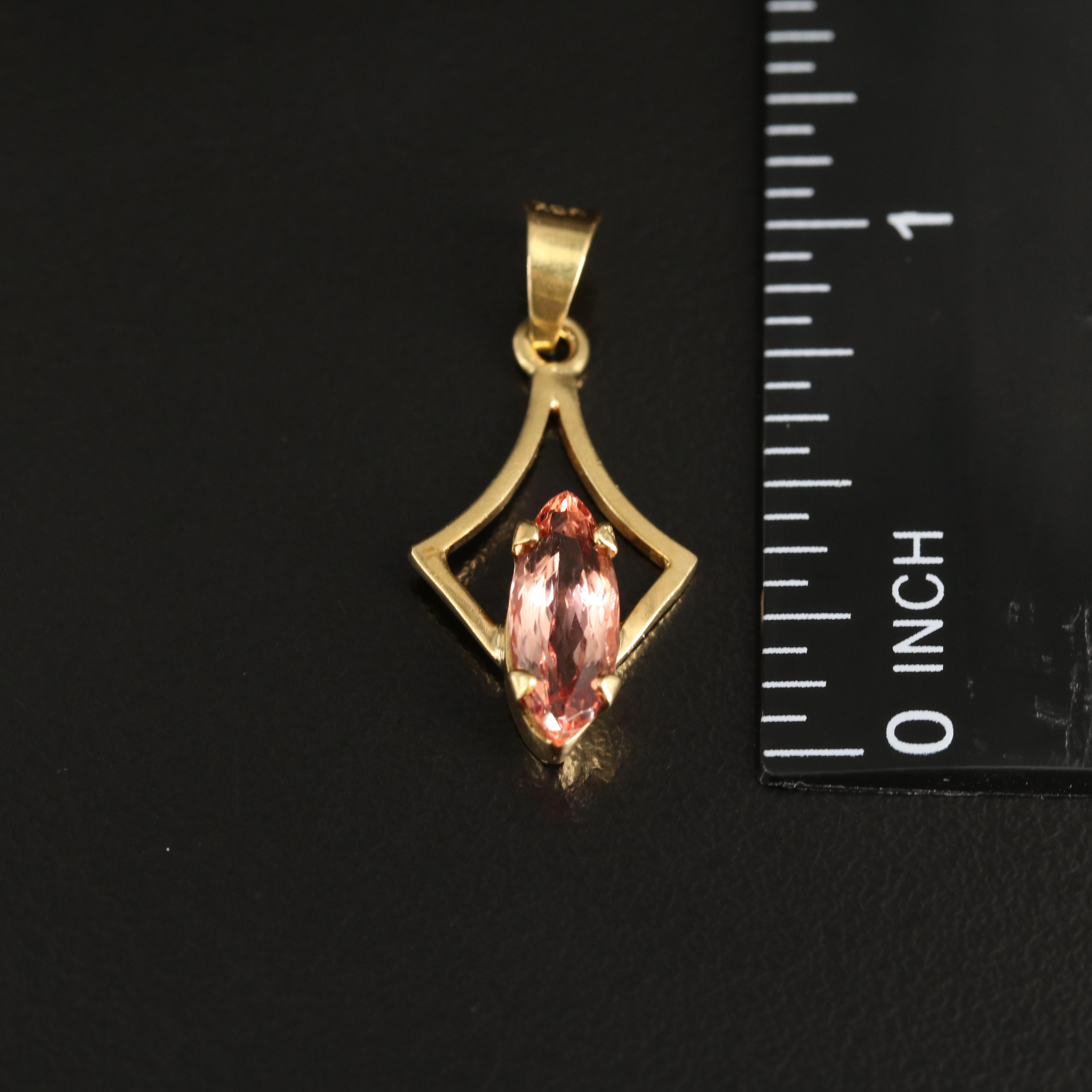 18K Topaz Pendant