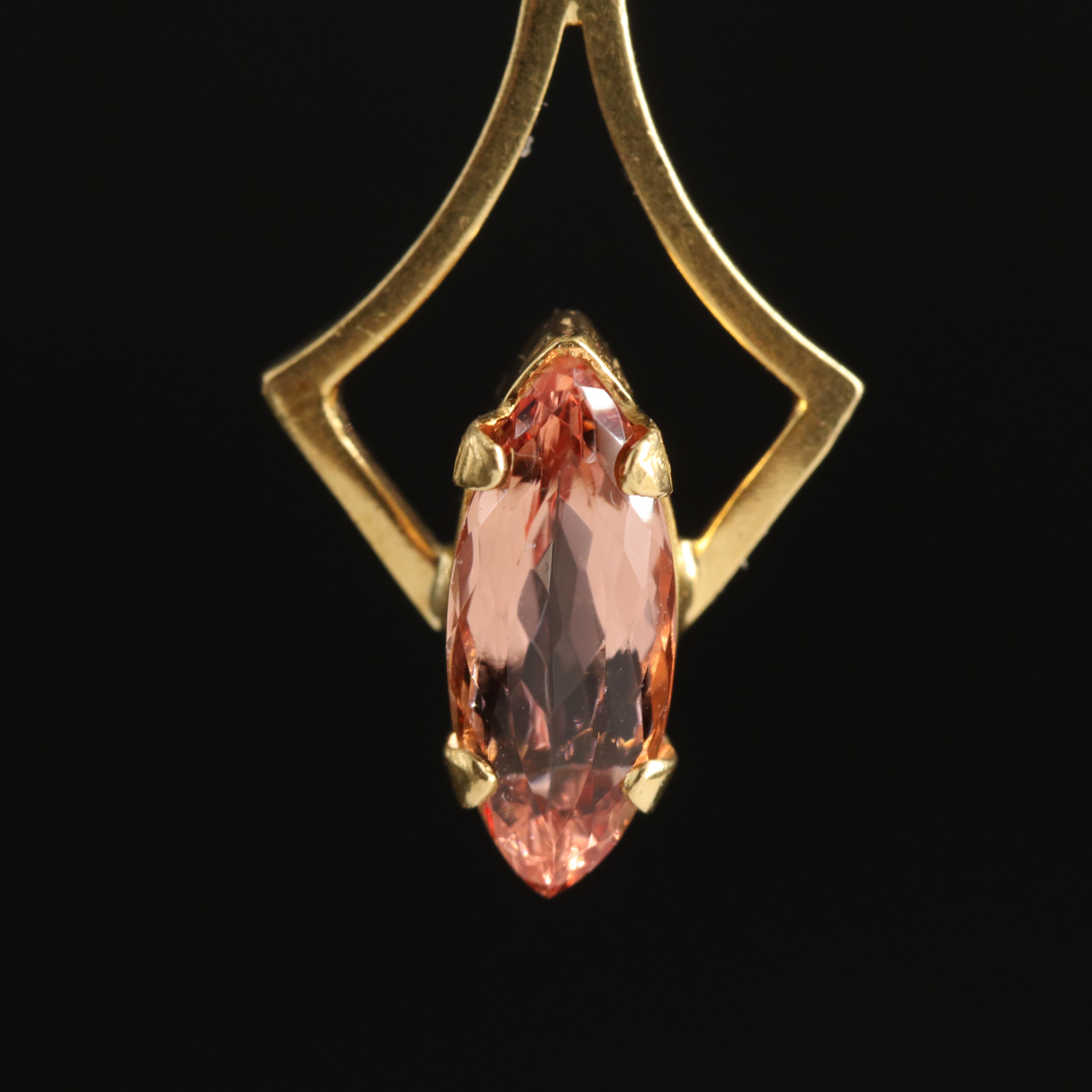 18K Topaz Pendant