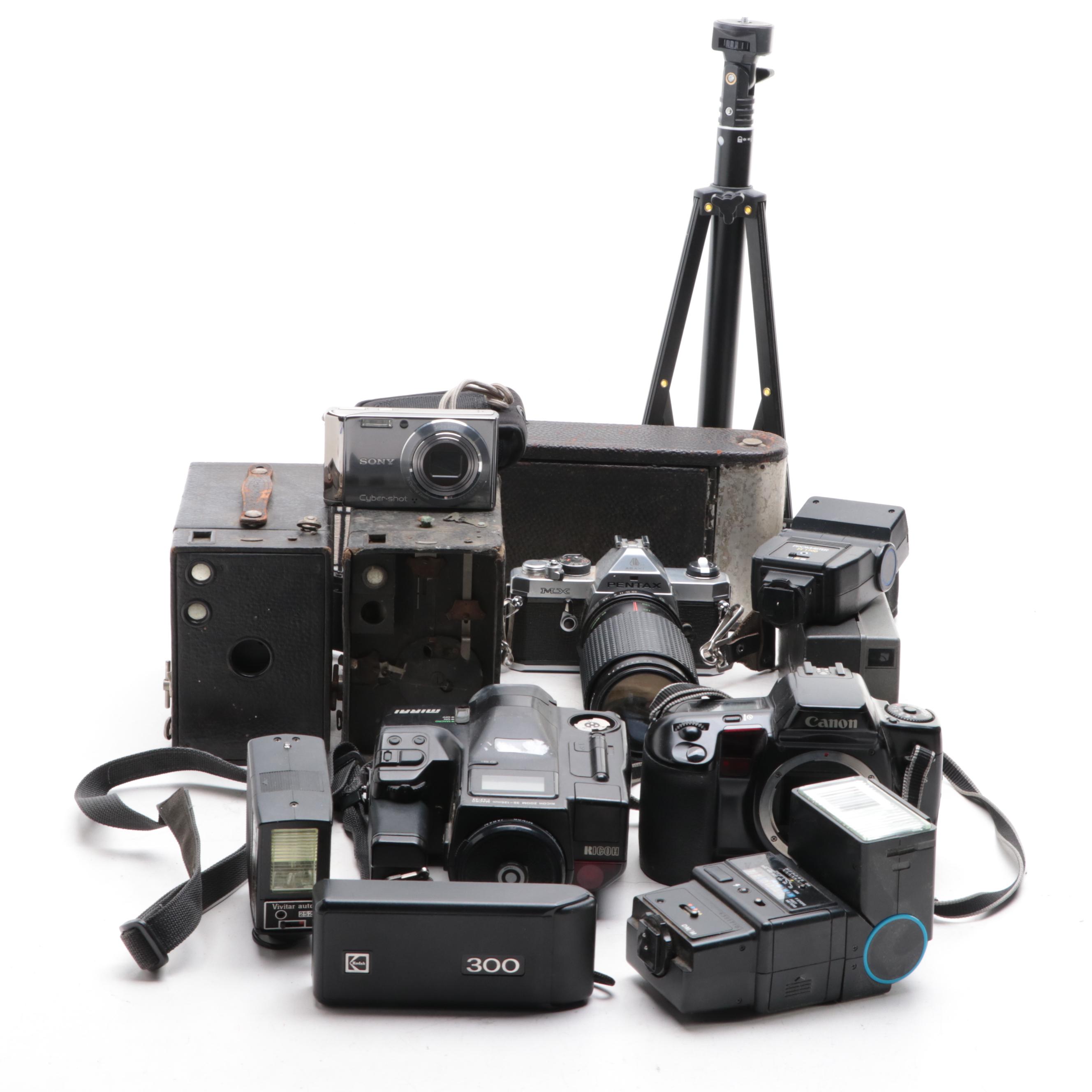 Kodak, Canon, Pentax, Ansco with Other Cameras and Accessories