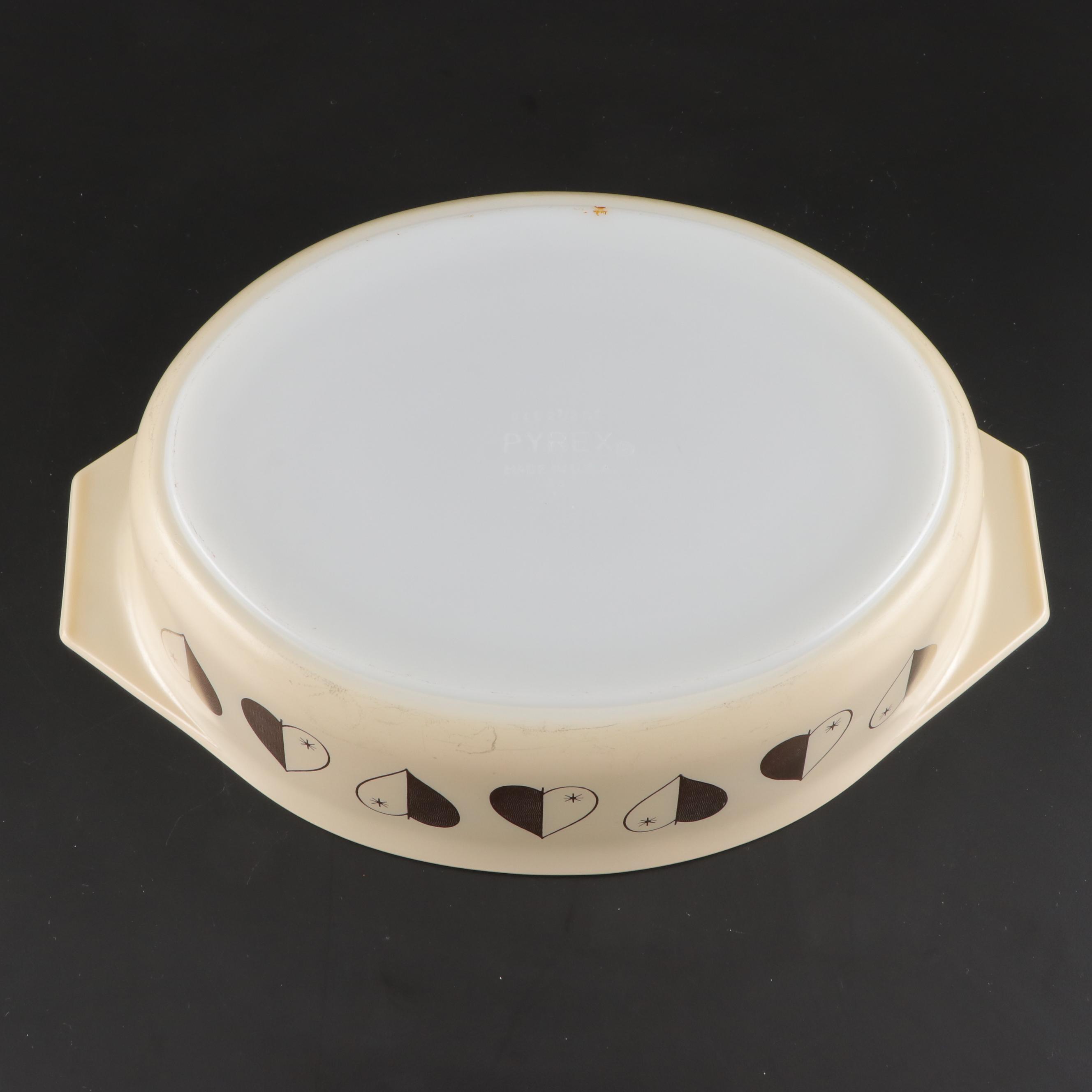 Pyrex "Golden Hearts" Casserole with Carafe and Casserole with Stands