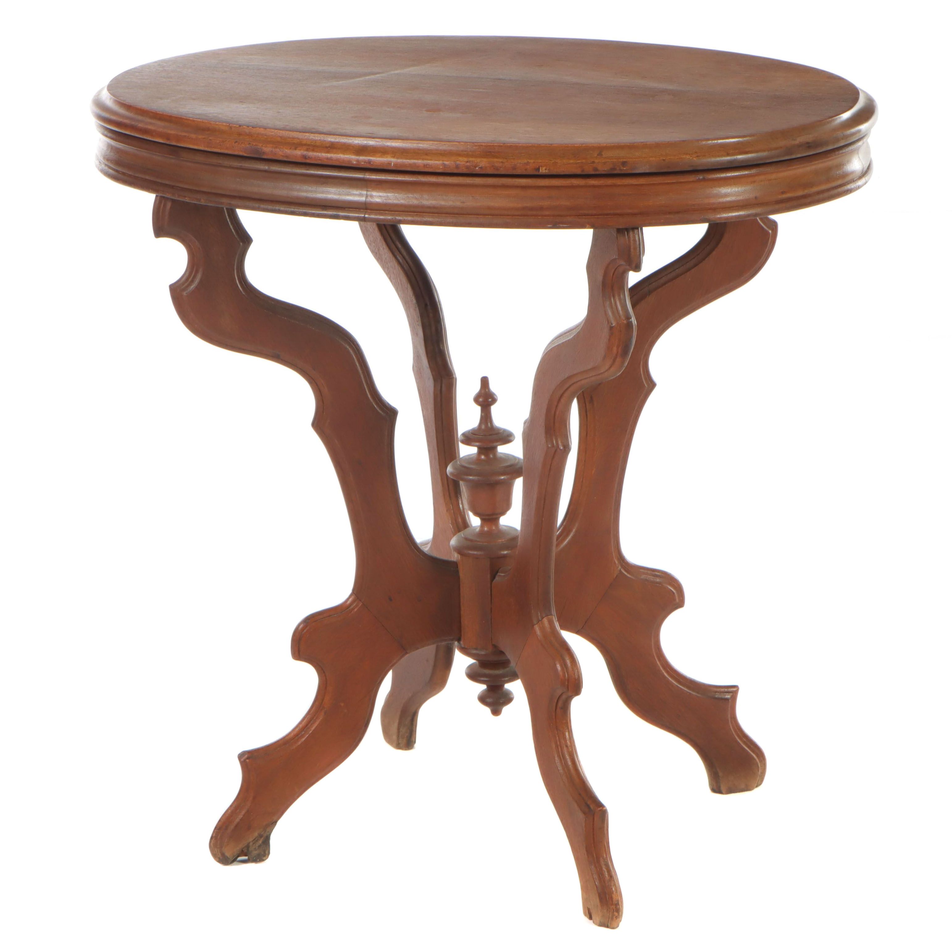 Victorian Walnut Side Table, Late 19th Century