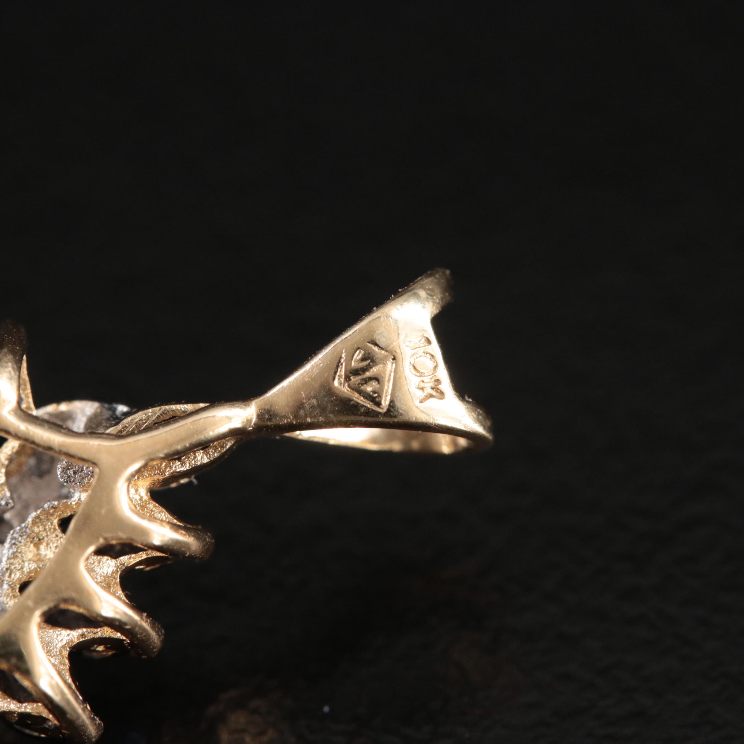 10K Sapphire and Diamond Pendant