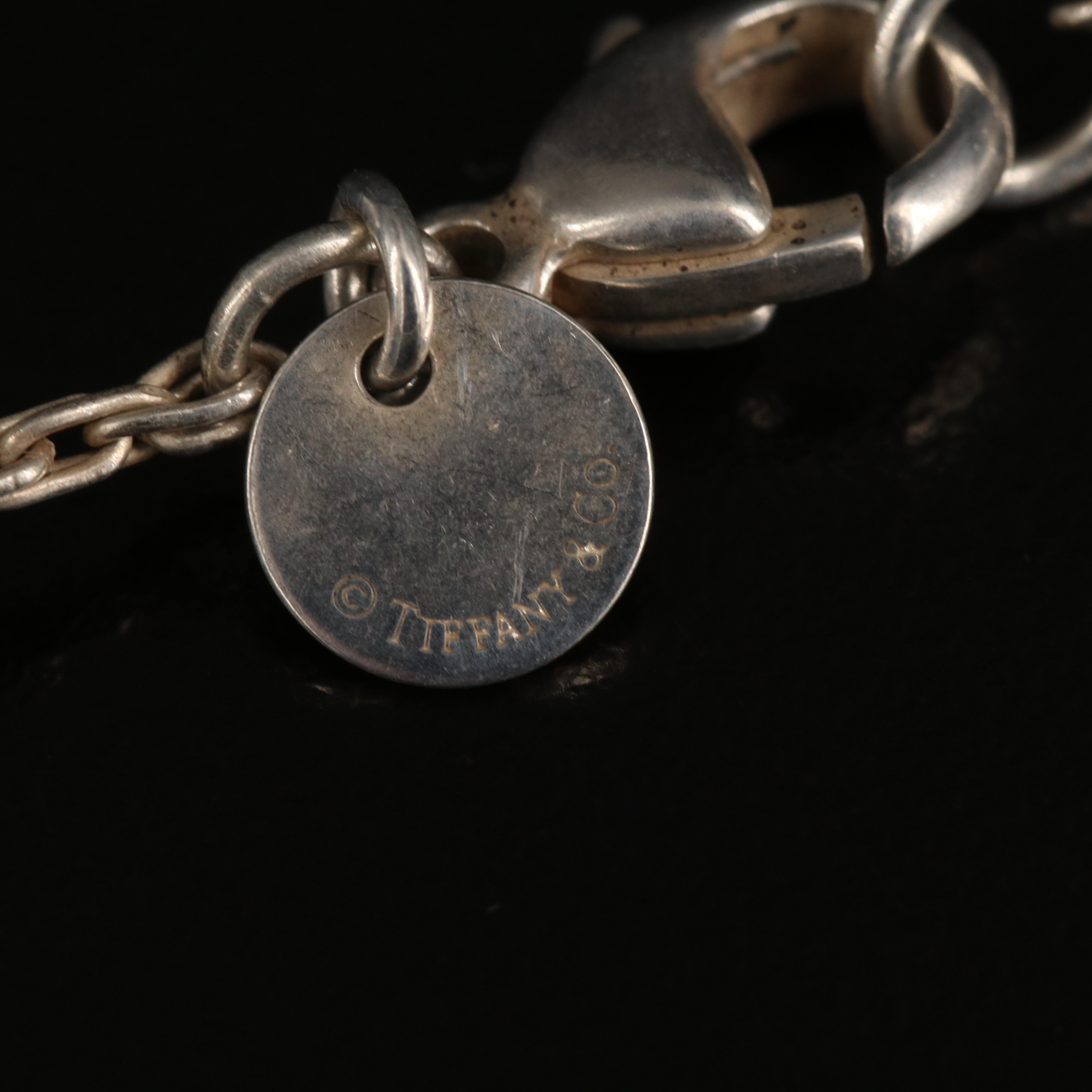 Tiffany & Co. Sterling Graduated Beaded Necklace and Stud Earrings