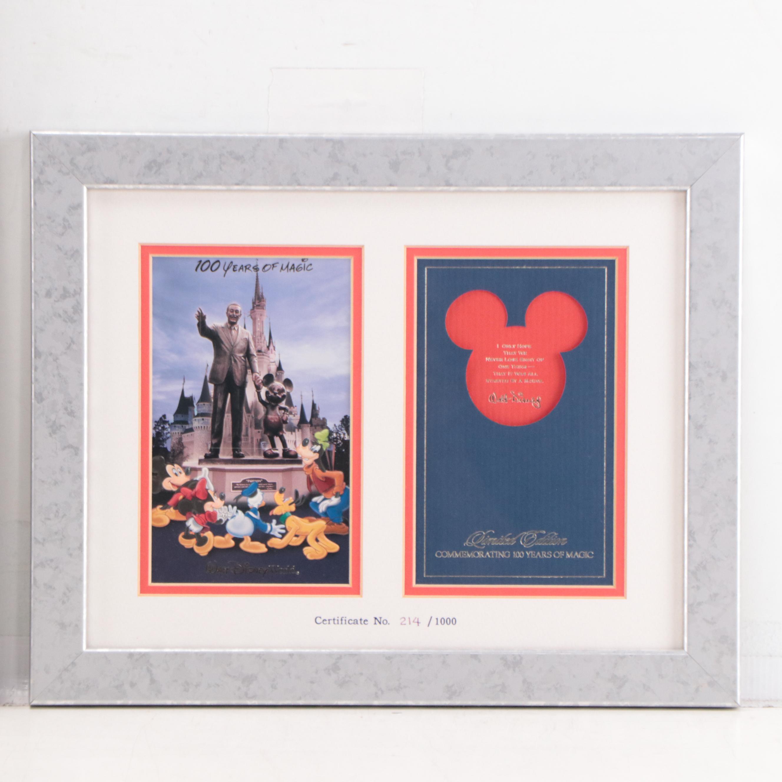 Disney Sericel "Top of the World" and Commemorative Prints, 2000