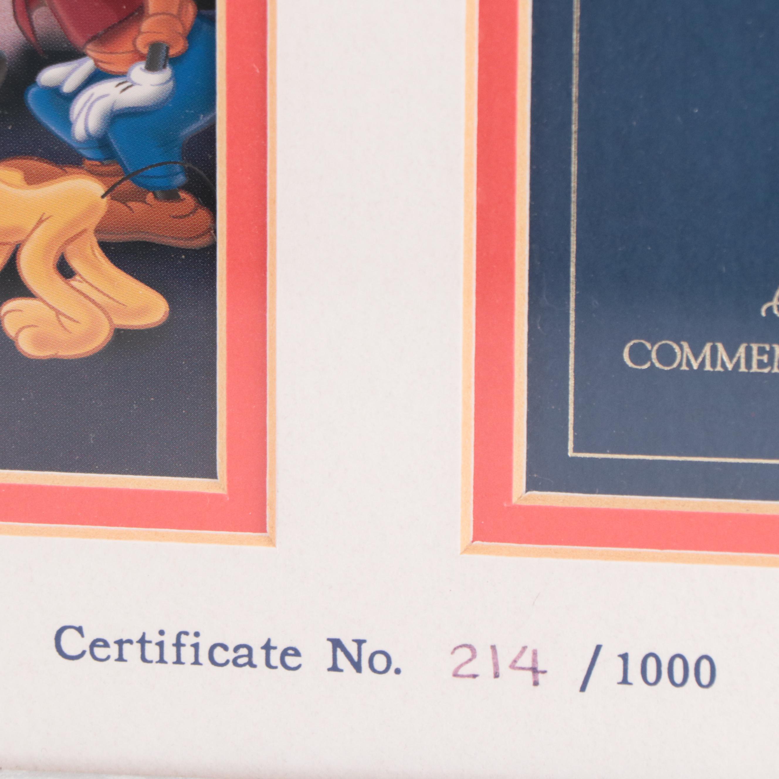 Disney Sericel "Top of the World" and Commemorative Prints, 2000