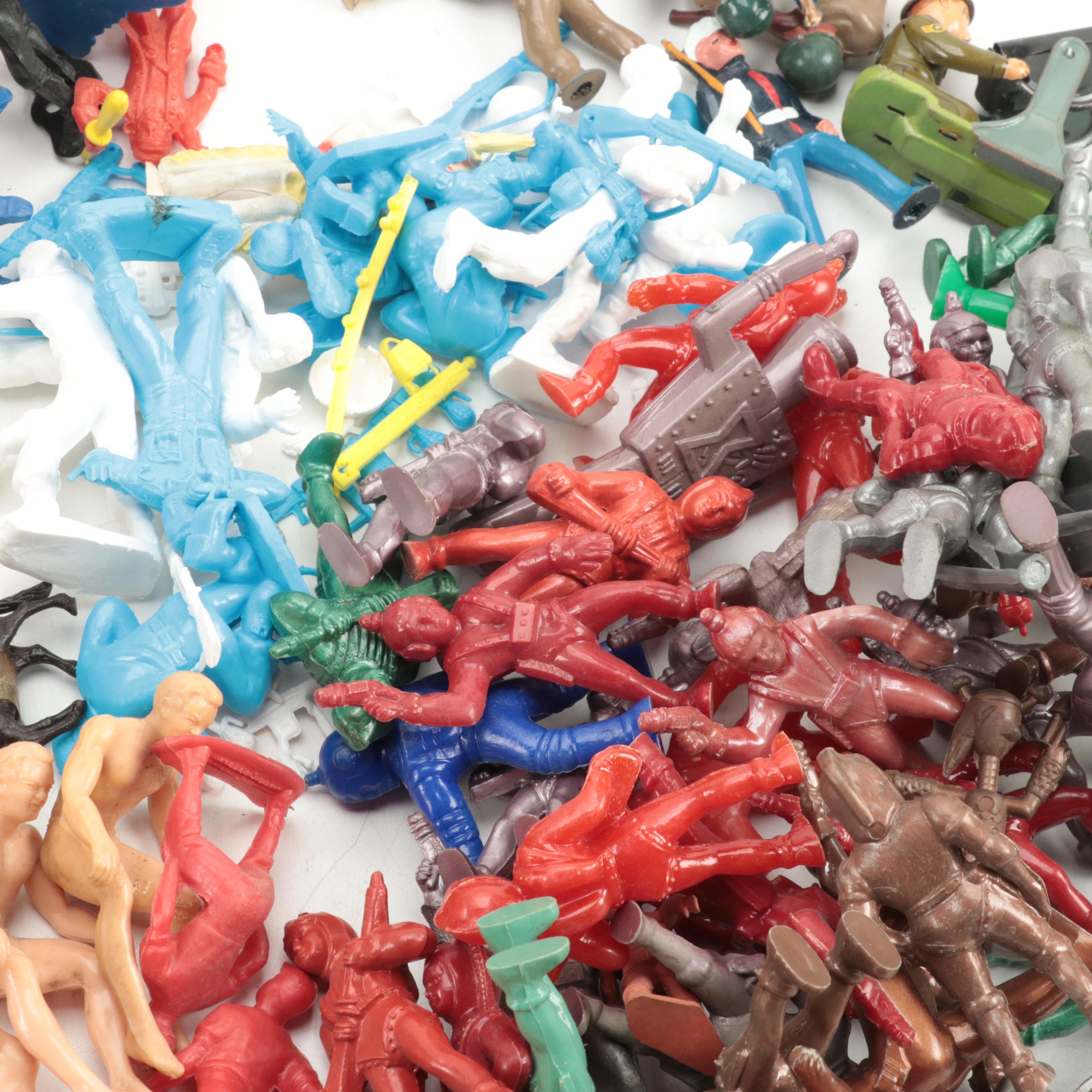 Plastic and Metal Toy Soldiers, Pirates, Spacemen and More, Mid to Late-20th C.