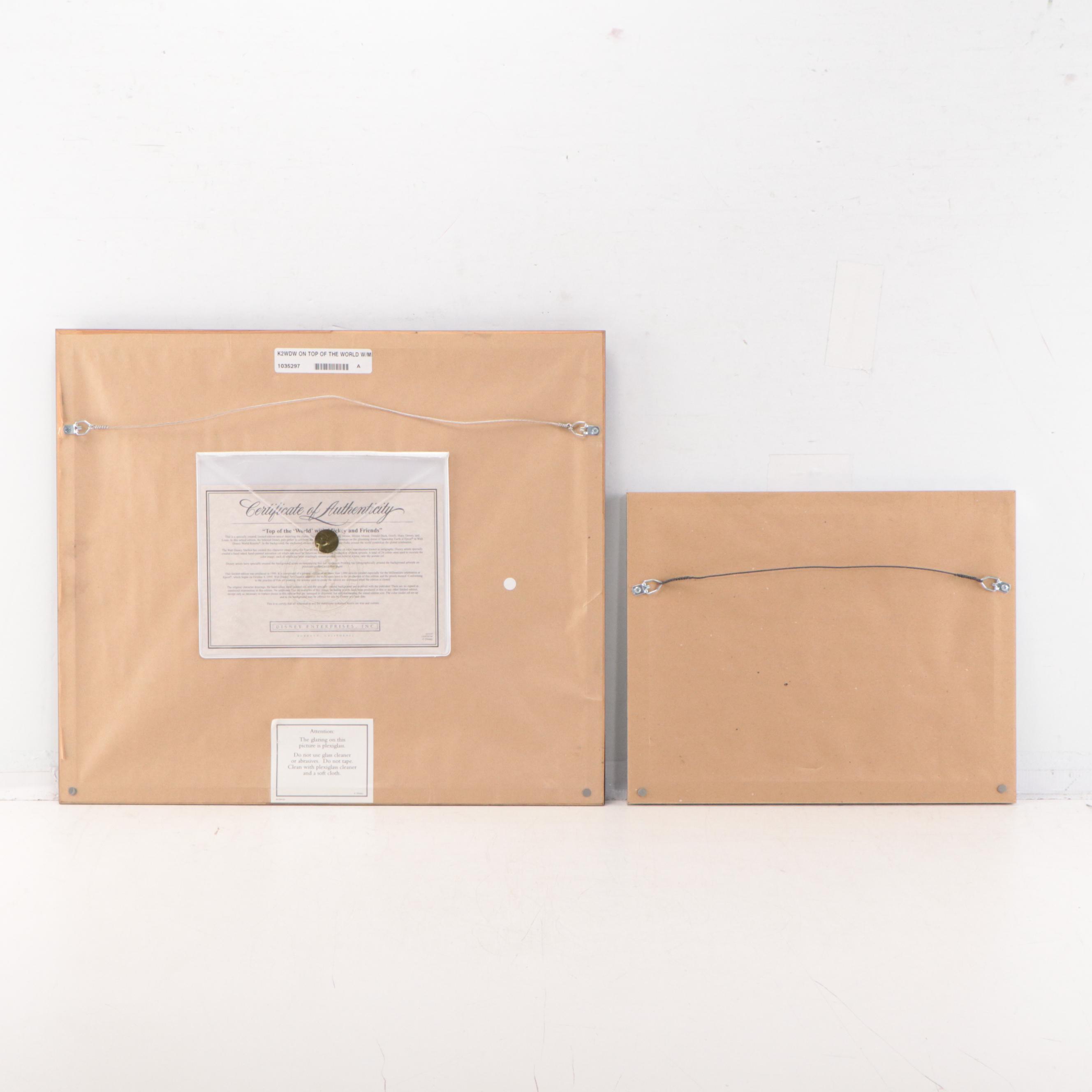 Disney Sericel "Top of the World" and Commemorative Prints, 2000