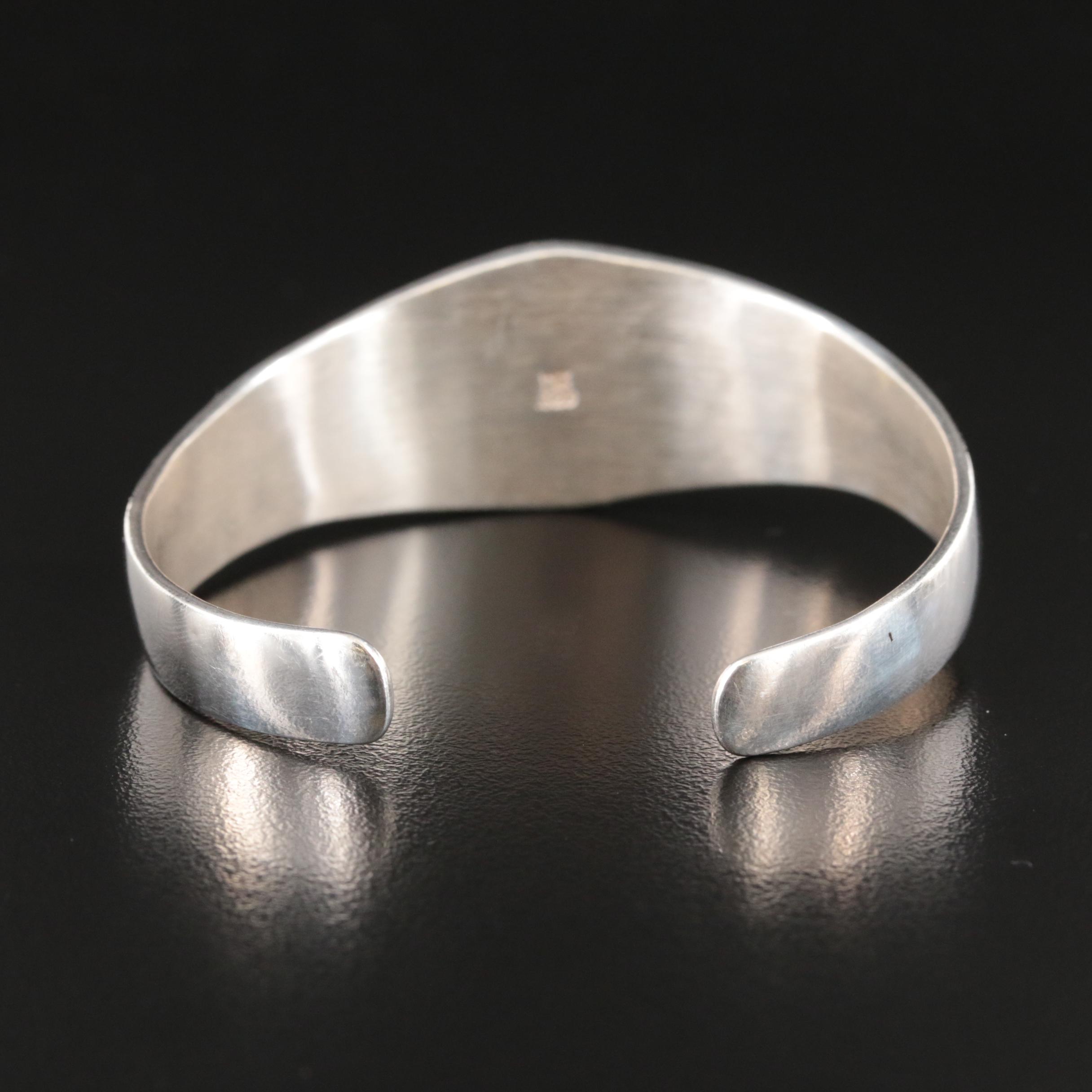 Desert Rose Trading Co. Sterling Turquoise Inlay Cuff