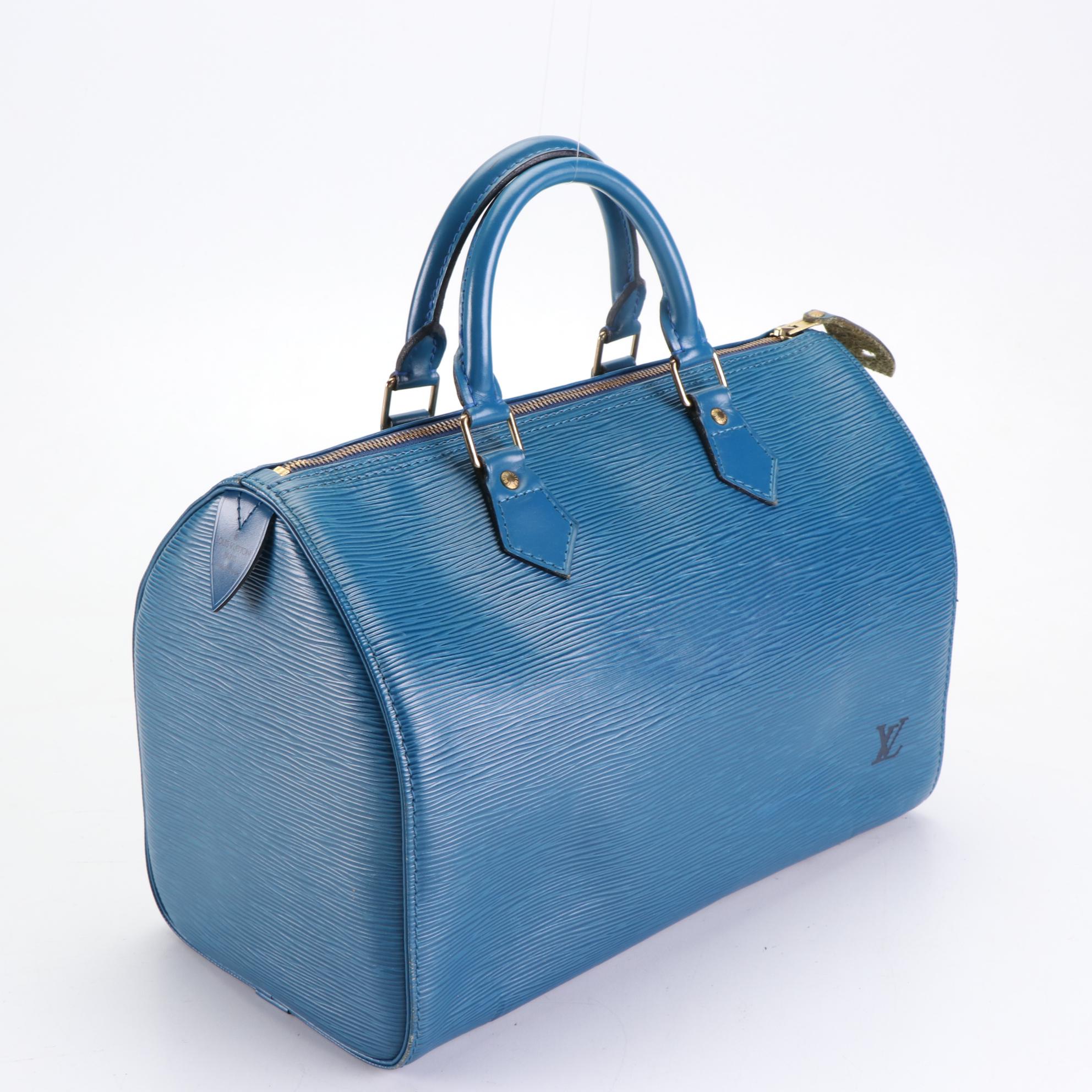 Louis Vuitton Speedy 30 Bag in Toledo Blue Epi Leather