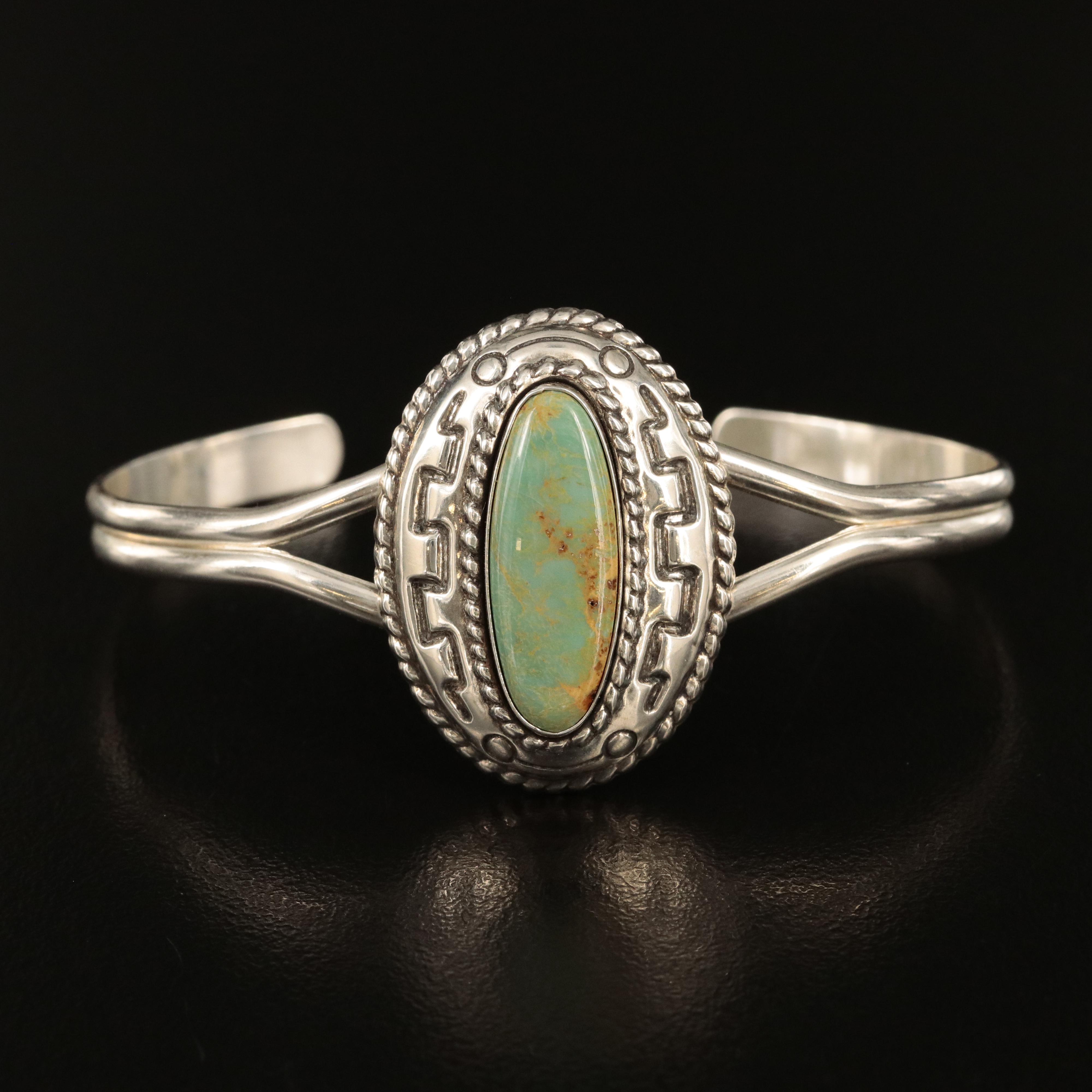 Southwestern Relios Sterling Turquoise Cuff