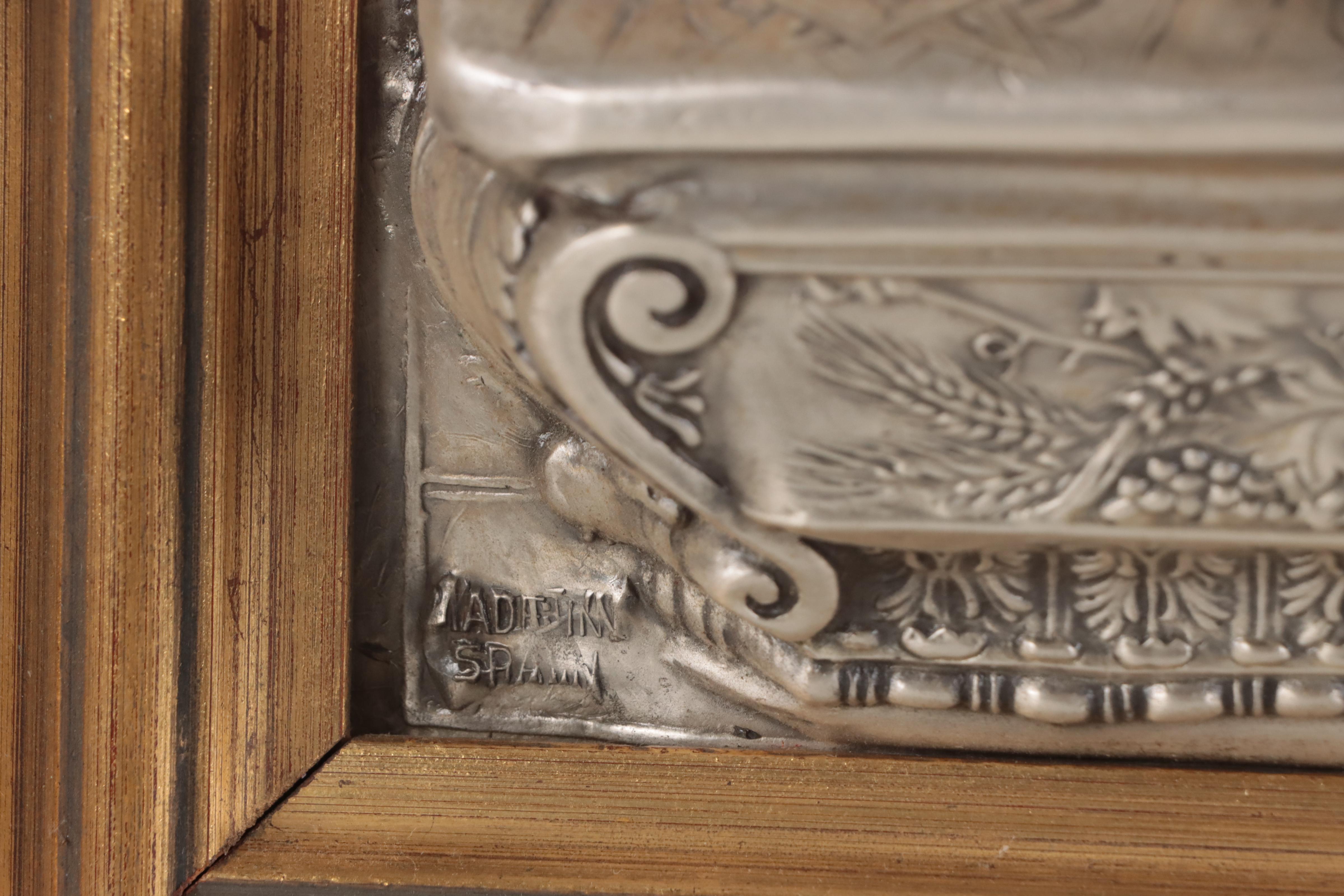 Metal Plated Relief Panel After "The Last Supper," Late 20th Century