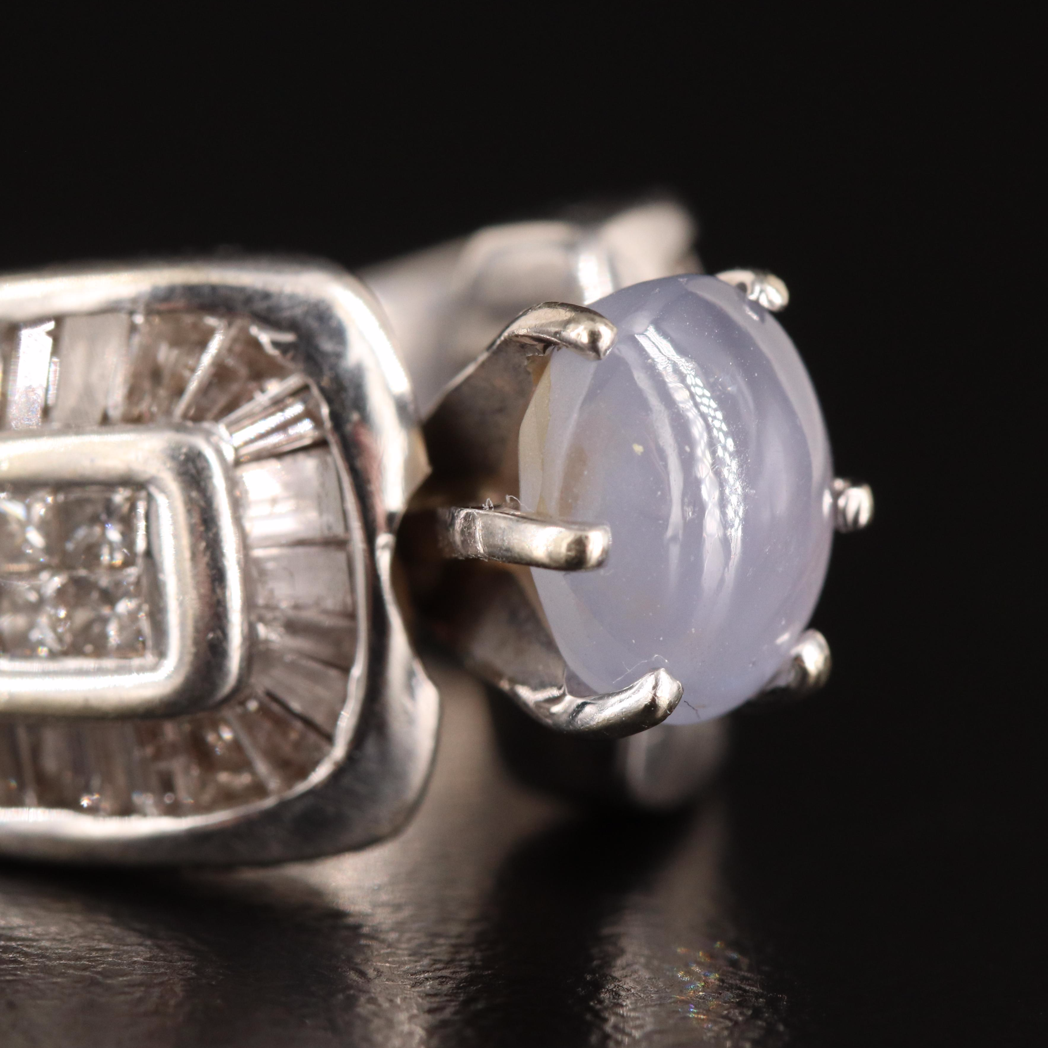 14K 2.54 CT Star Sapphire and 1.77 CTW Diamond Ring