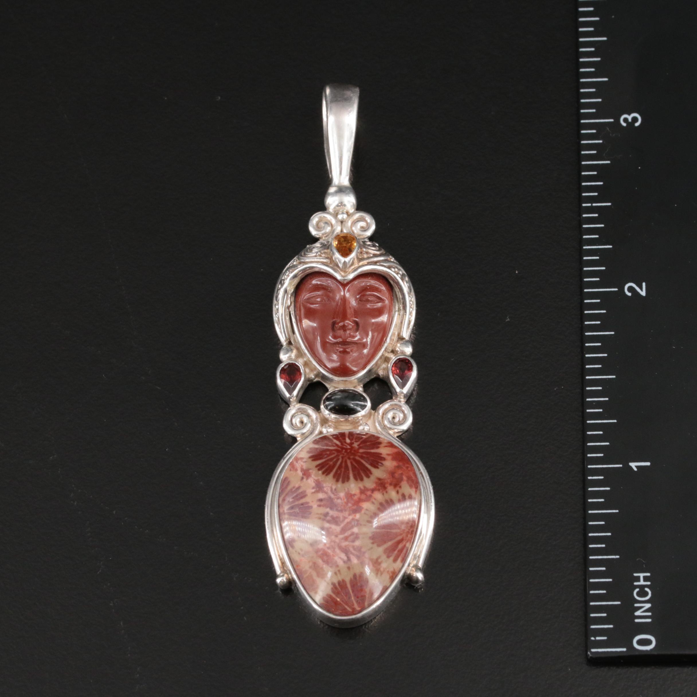 Sterling Pendants Including Sajen and Hutton Wilkinson Turtle Brooch