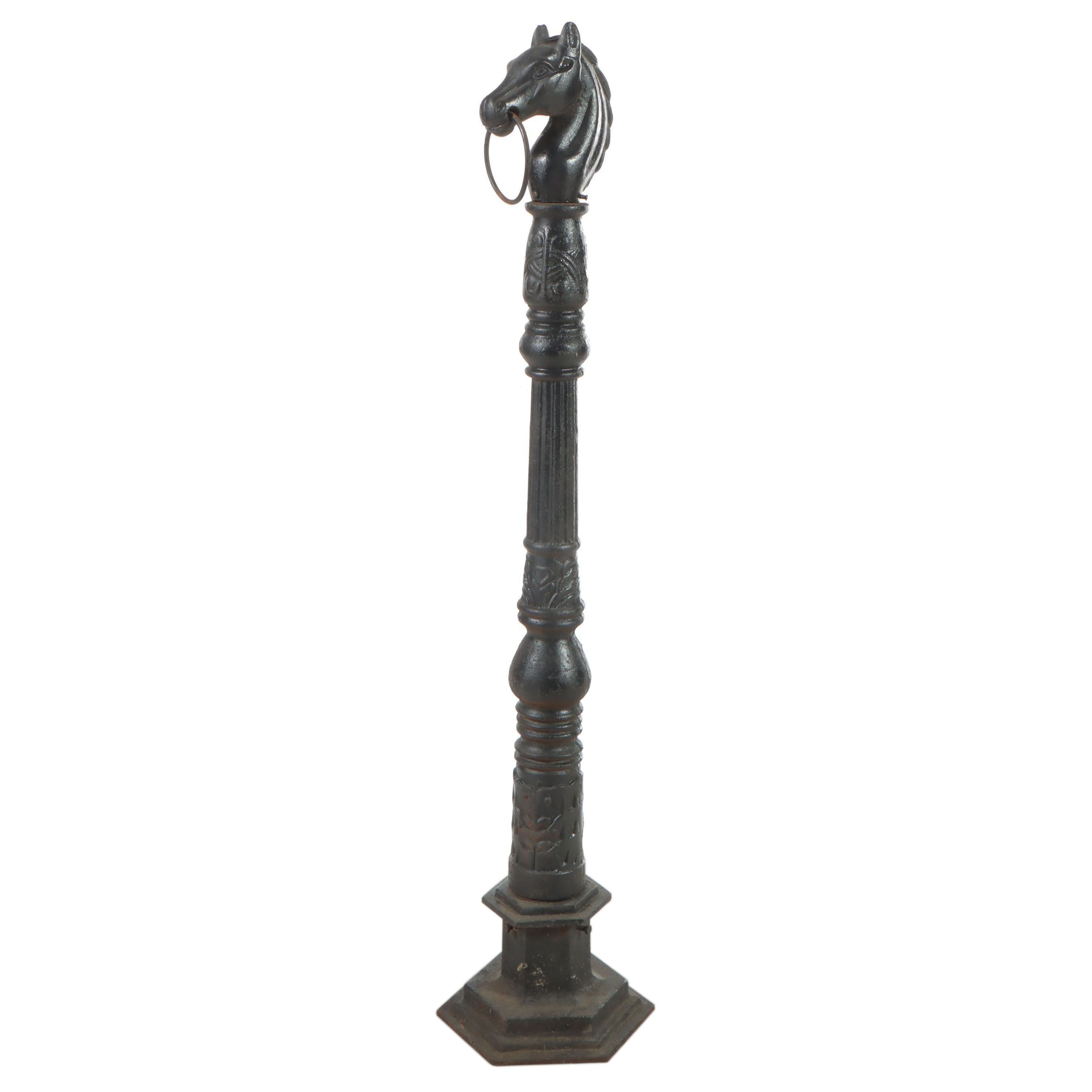 Cast Iron Horse Head Hitching Post