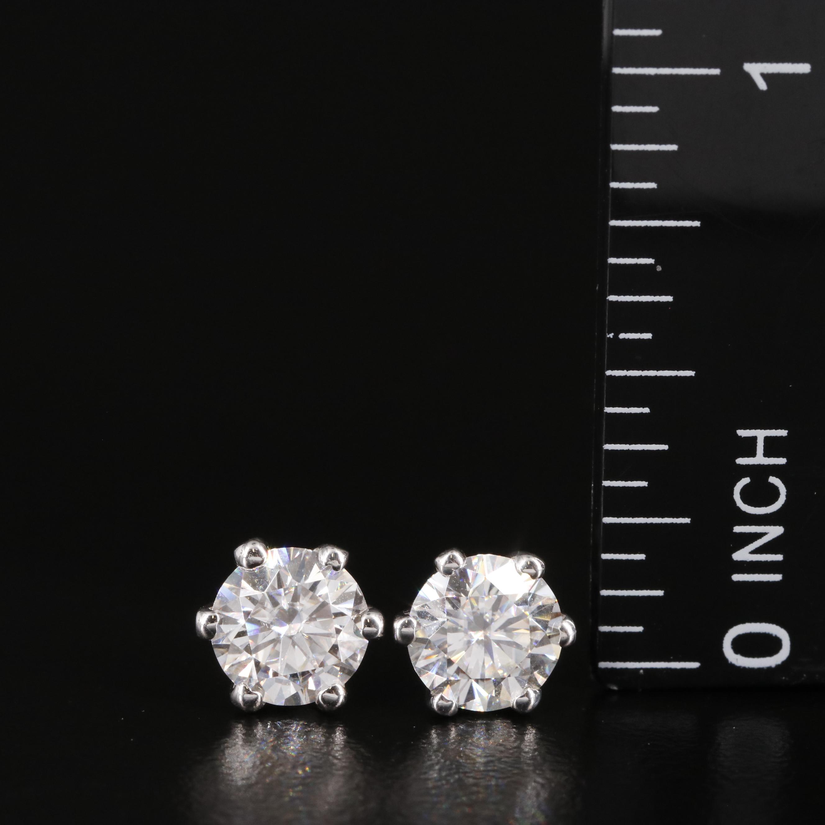 Sterling Moissanite Stud Earrings