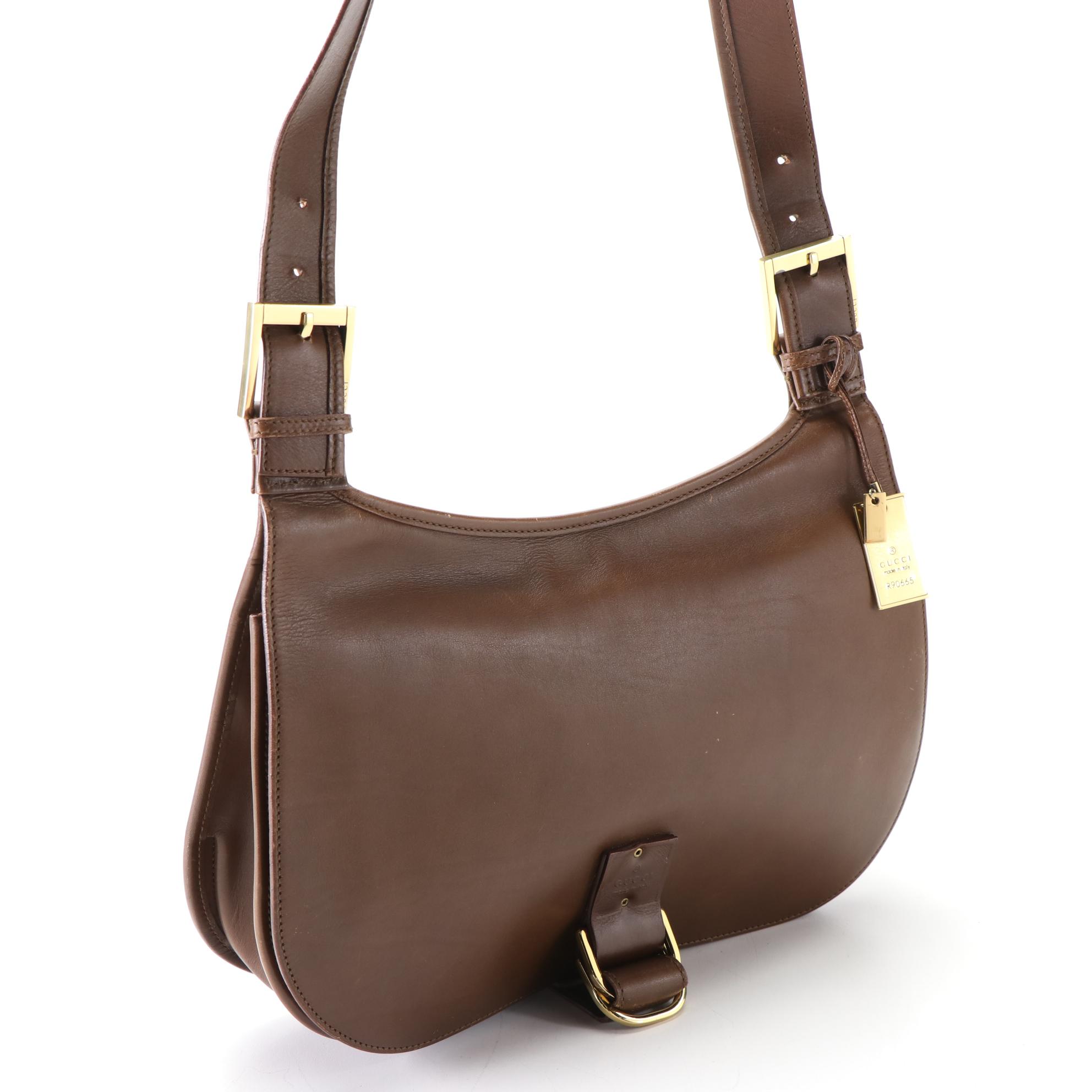 Gucci Saddle Bag in Brown Leather