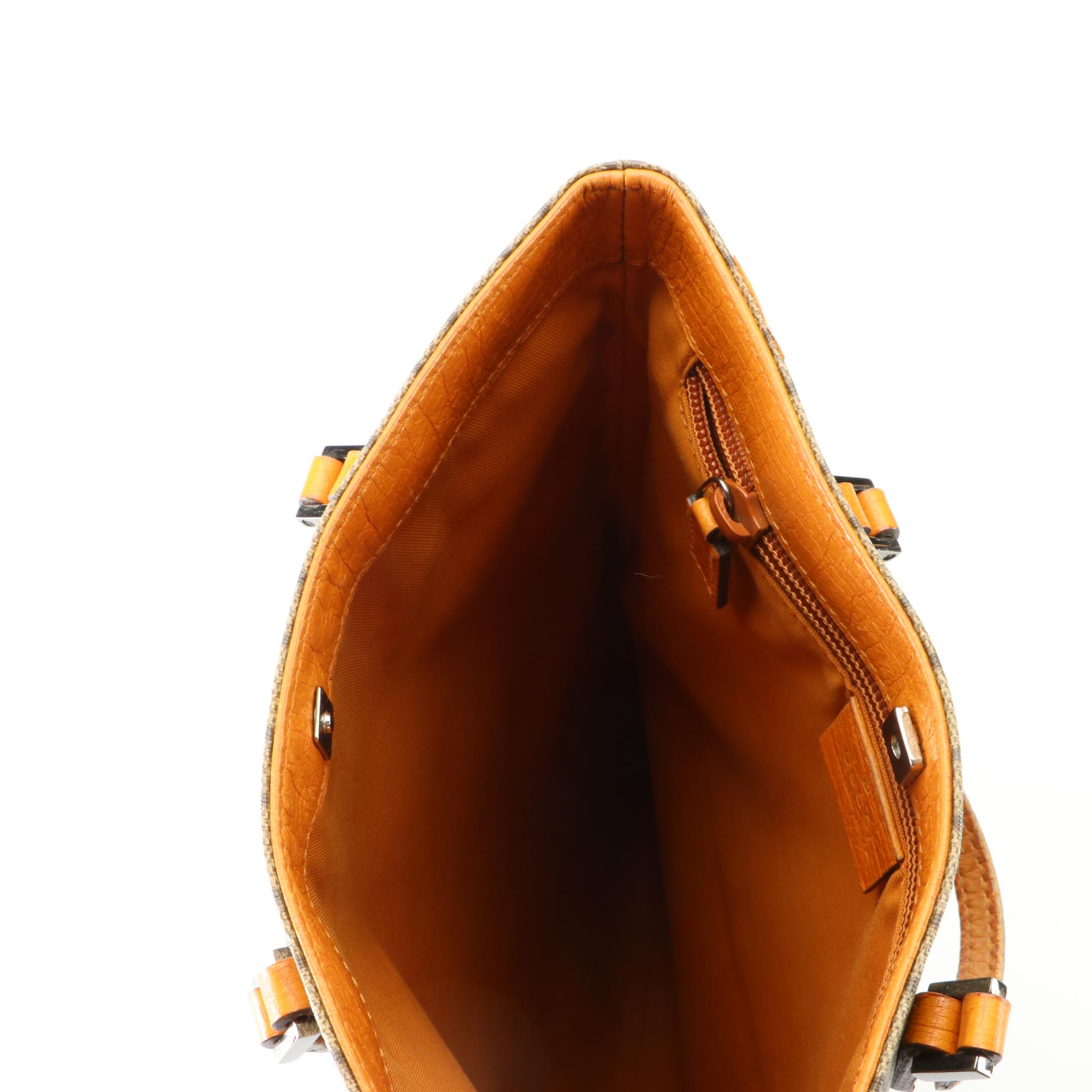 Gucci GG Supreme Canvas Tote with Leather Trim