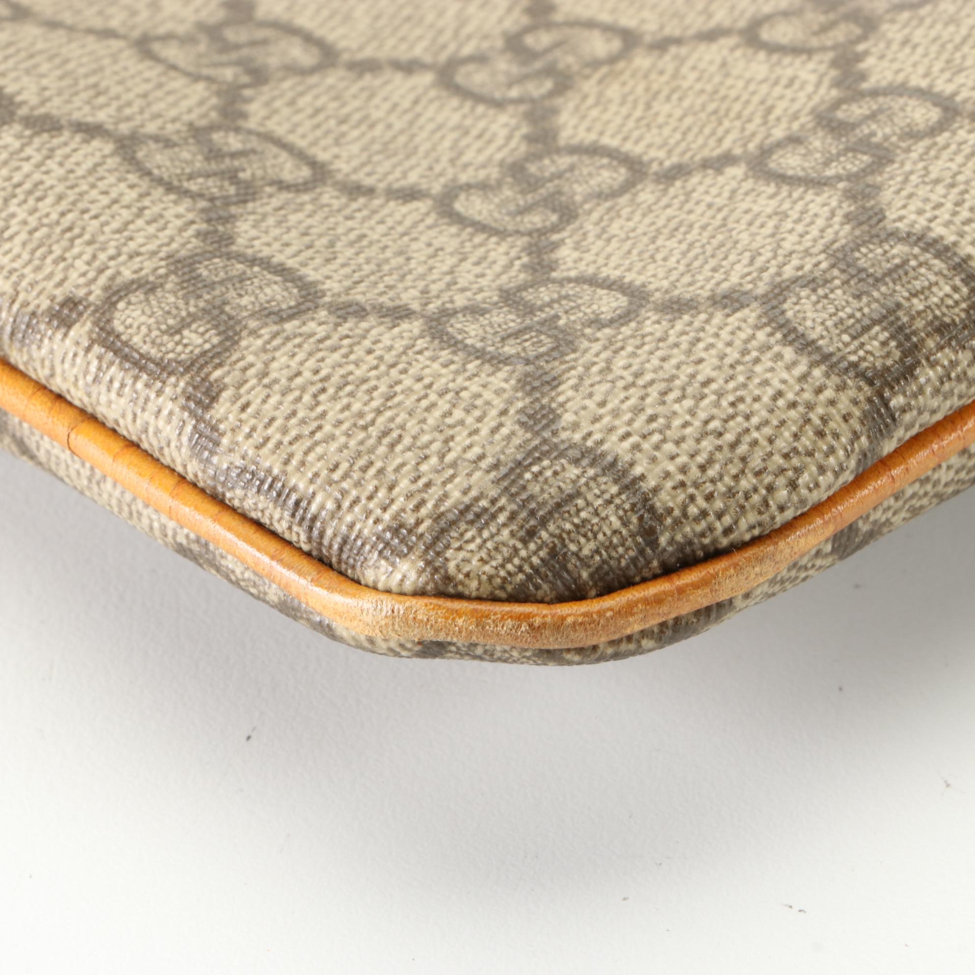 Gucci GG Supreme Canvas Tote with Leather Trim