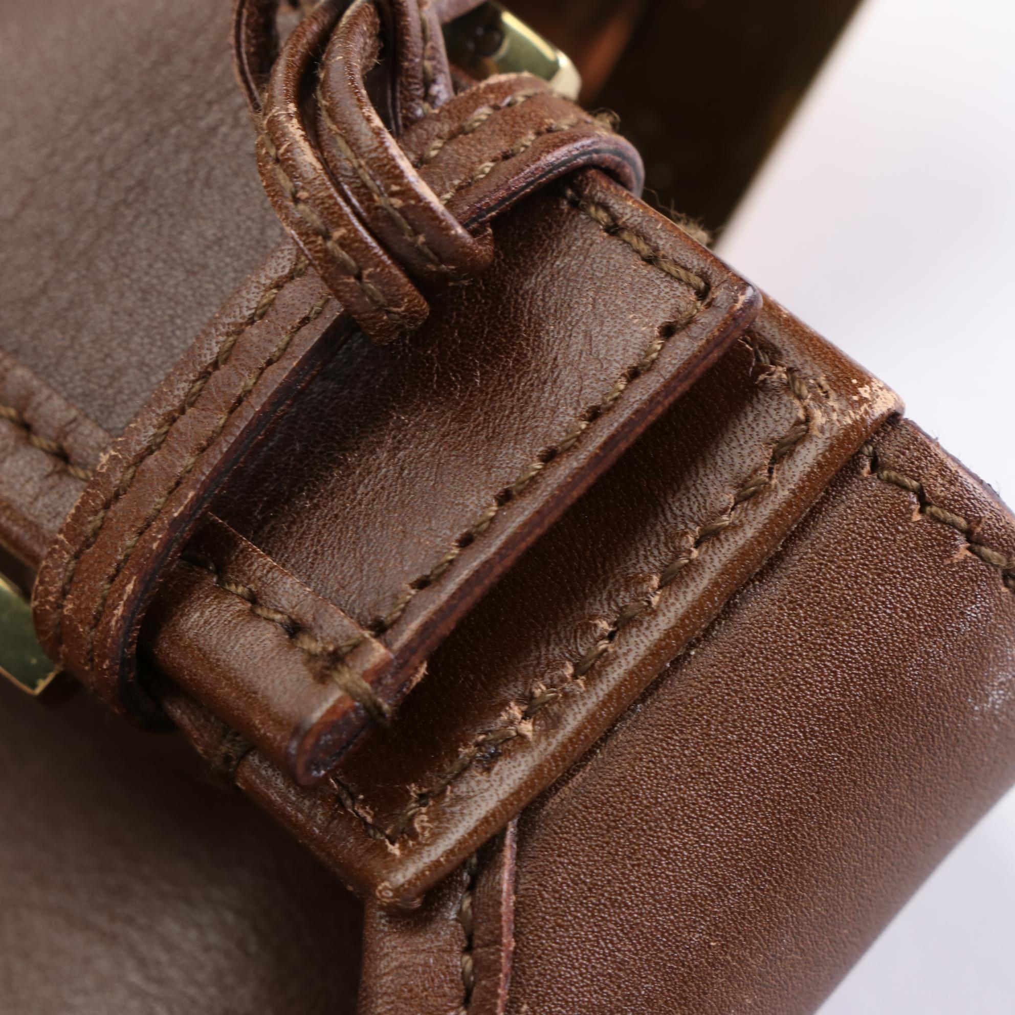 Gucci Saddle Bag in Brown Leather