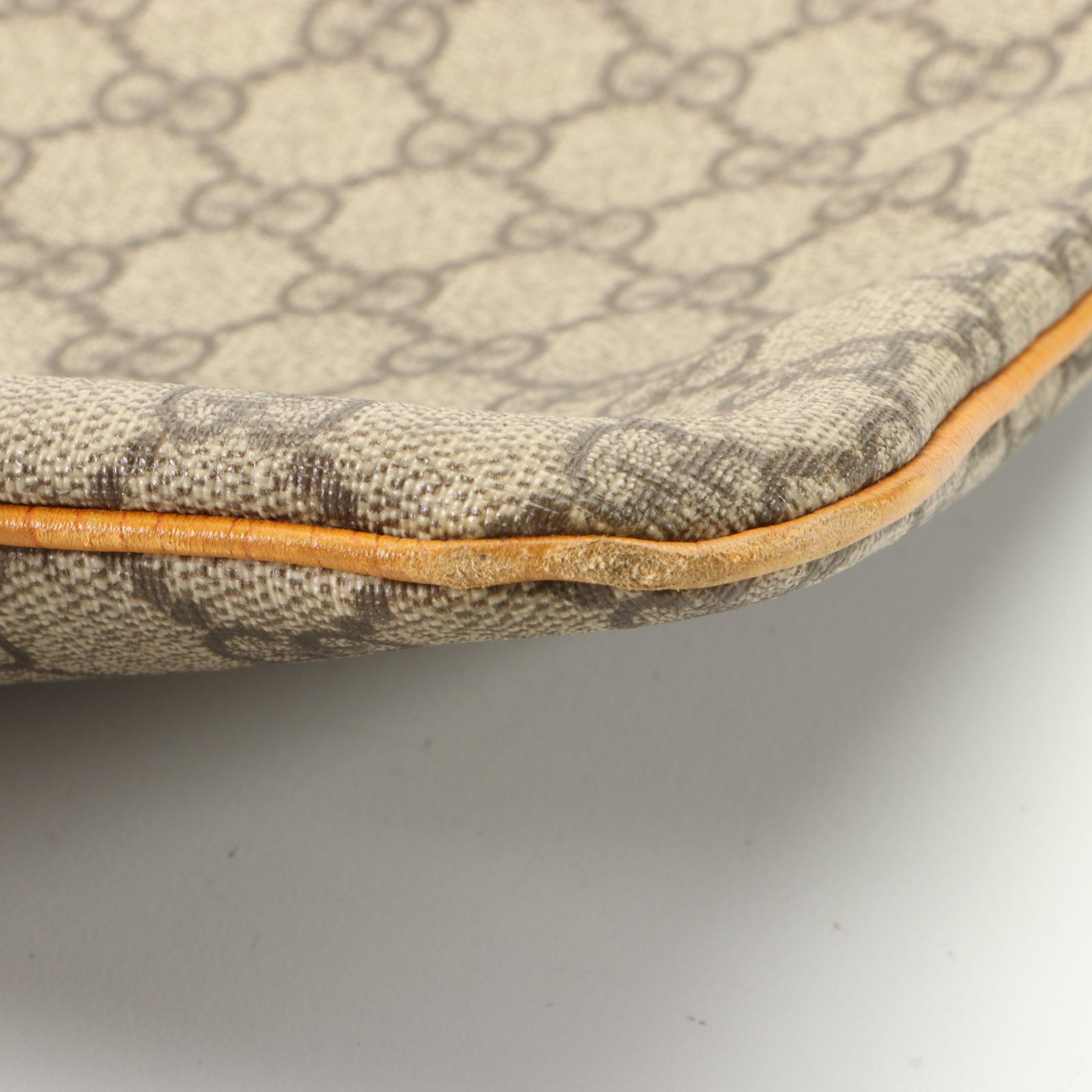 Gucci GG Supreme Canvas Tote with Leather Trim