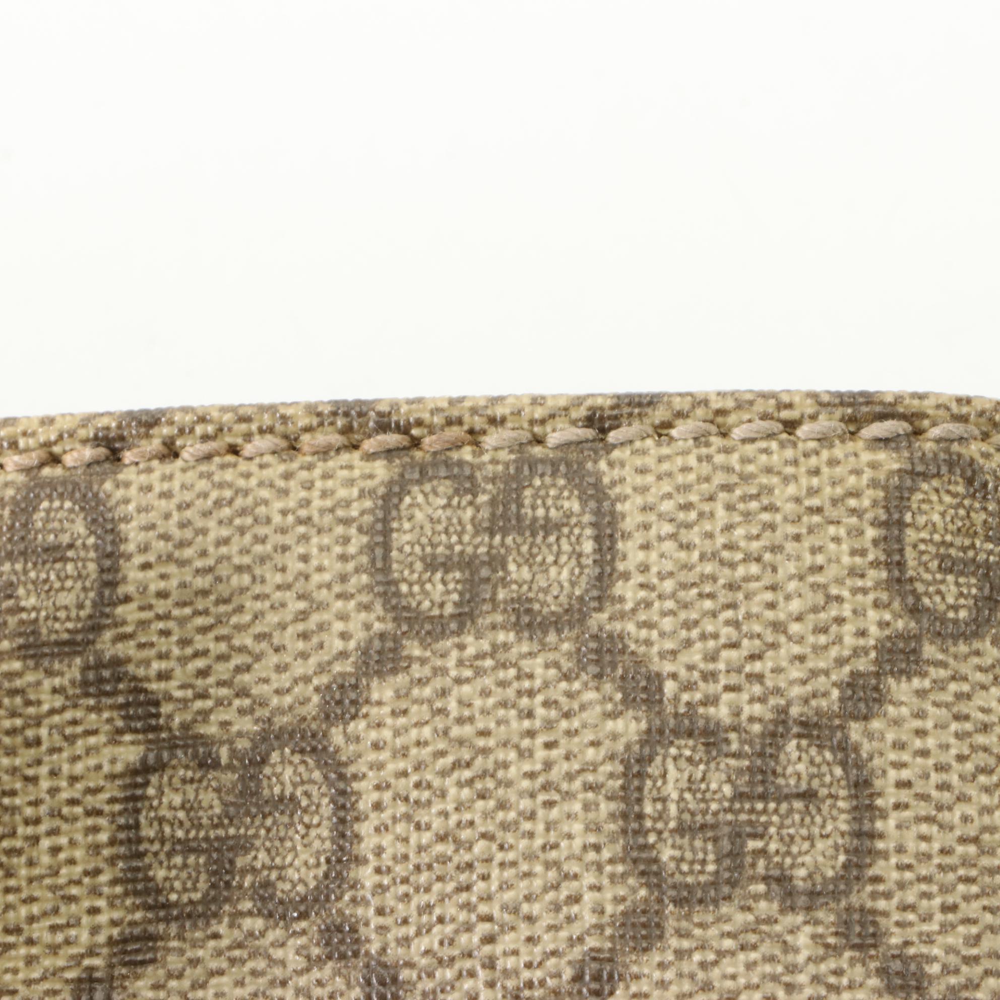 Gucci GG Supreme Canvas Tote with Leather Trim