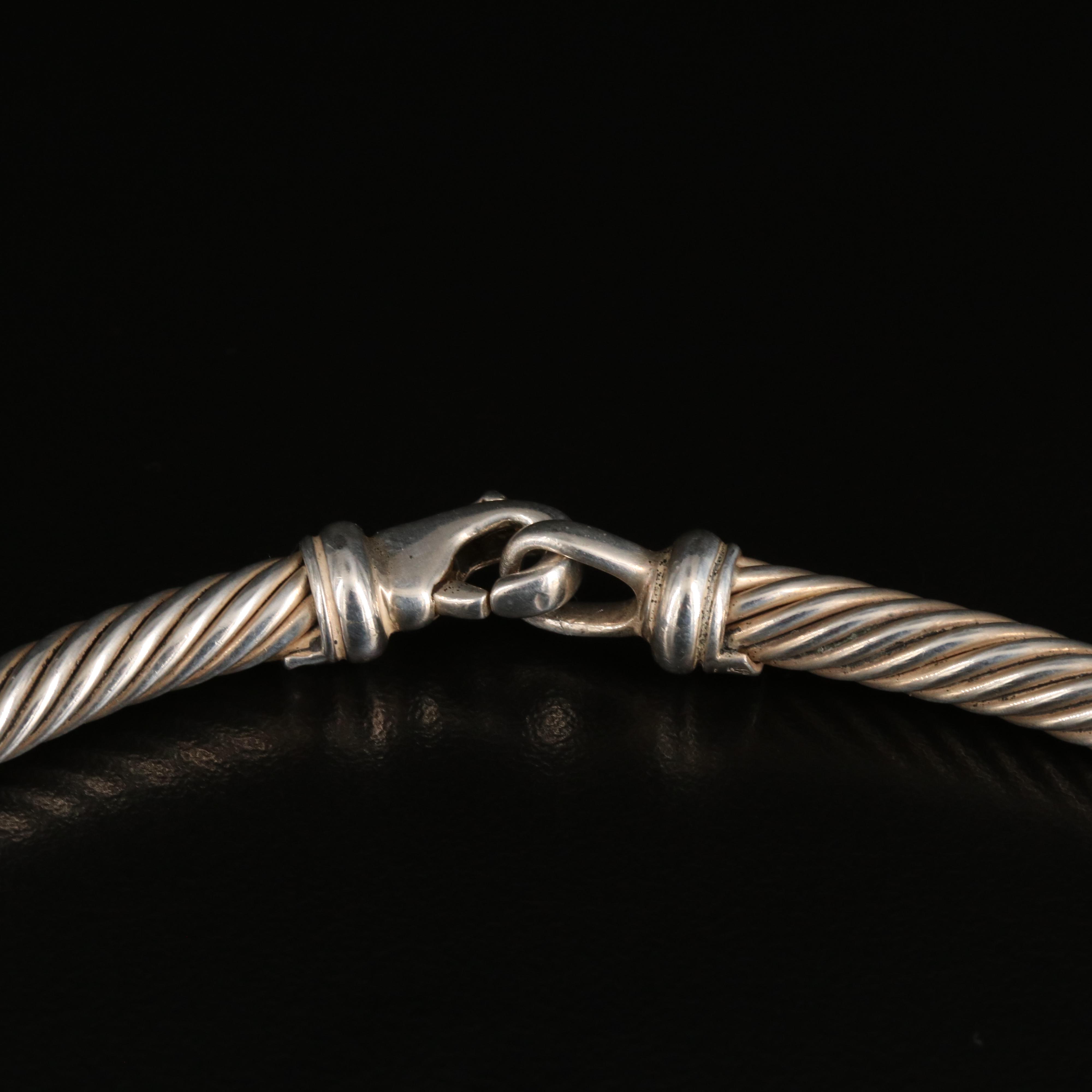 David Yurman "Triple X Cable" Sterling Collar with 14K Accents