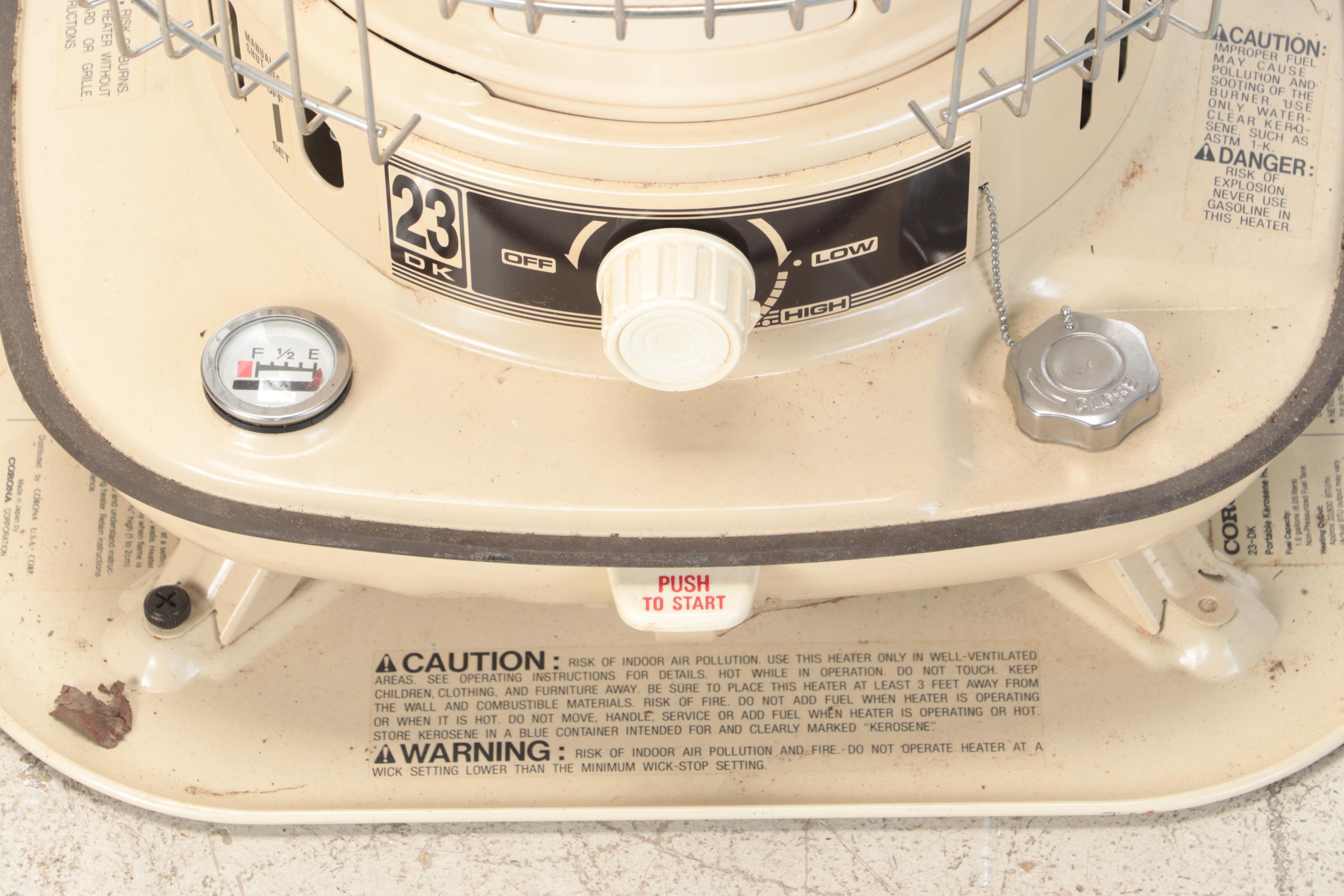 Corona 23-DK Kerosene Portable Space Heater, Late 20th Century