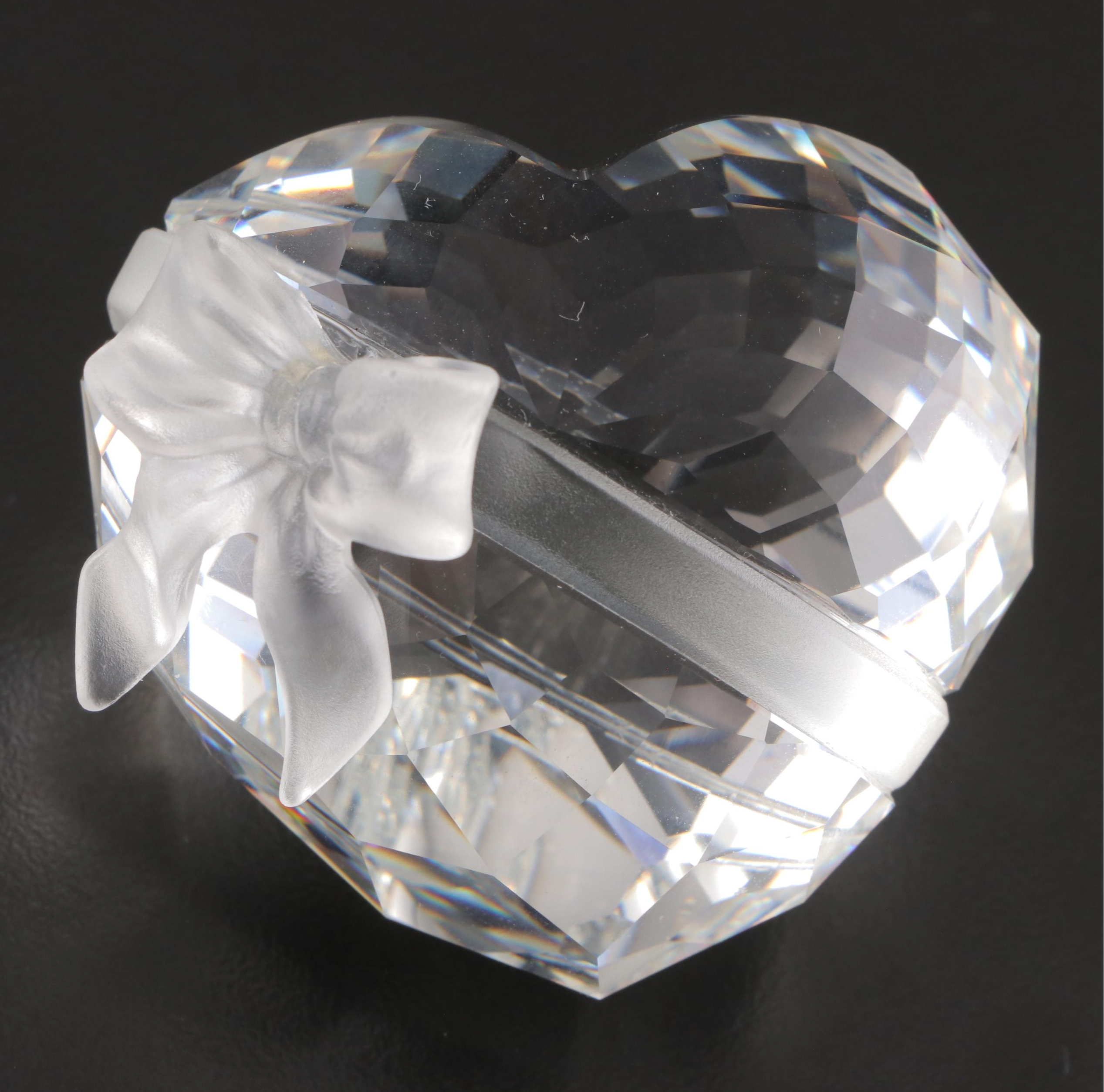 Swarovski Crystal Hand Bell and Hearts with Mike & Ally Enamel Box