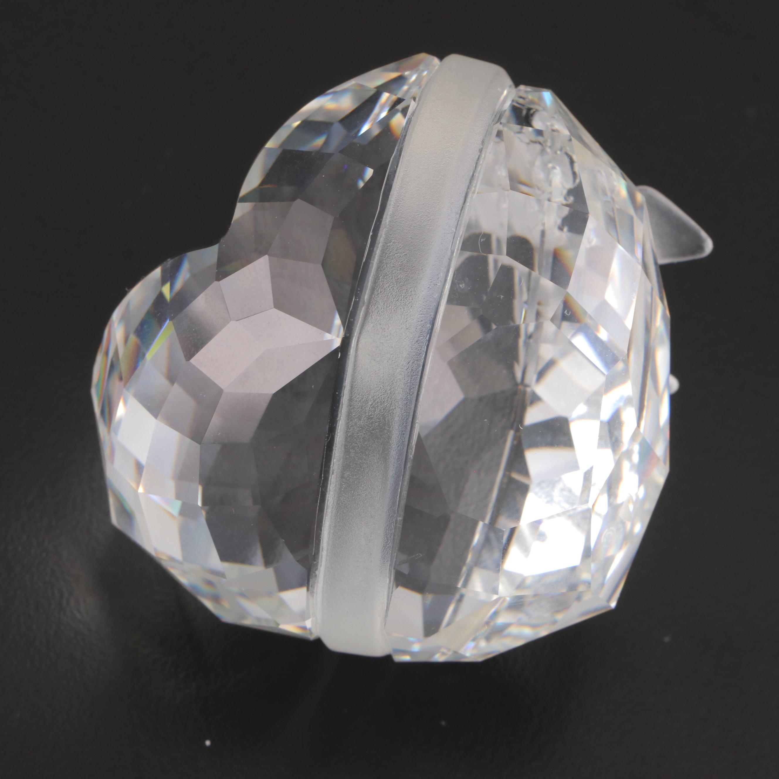 Swarovski Crystal Hand Bell and Hearts with Mike & Ally Enamel Box