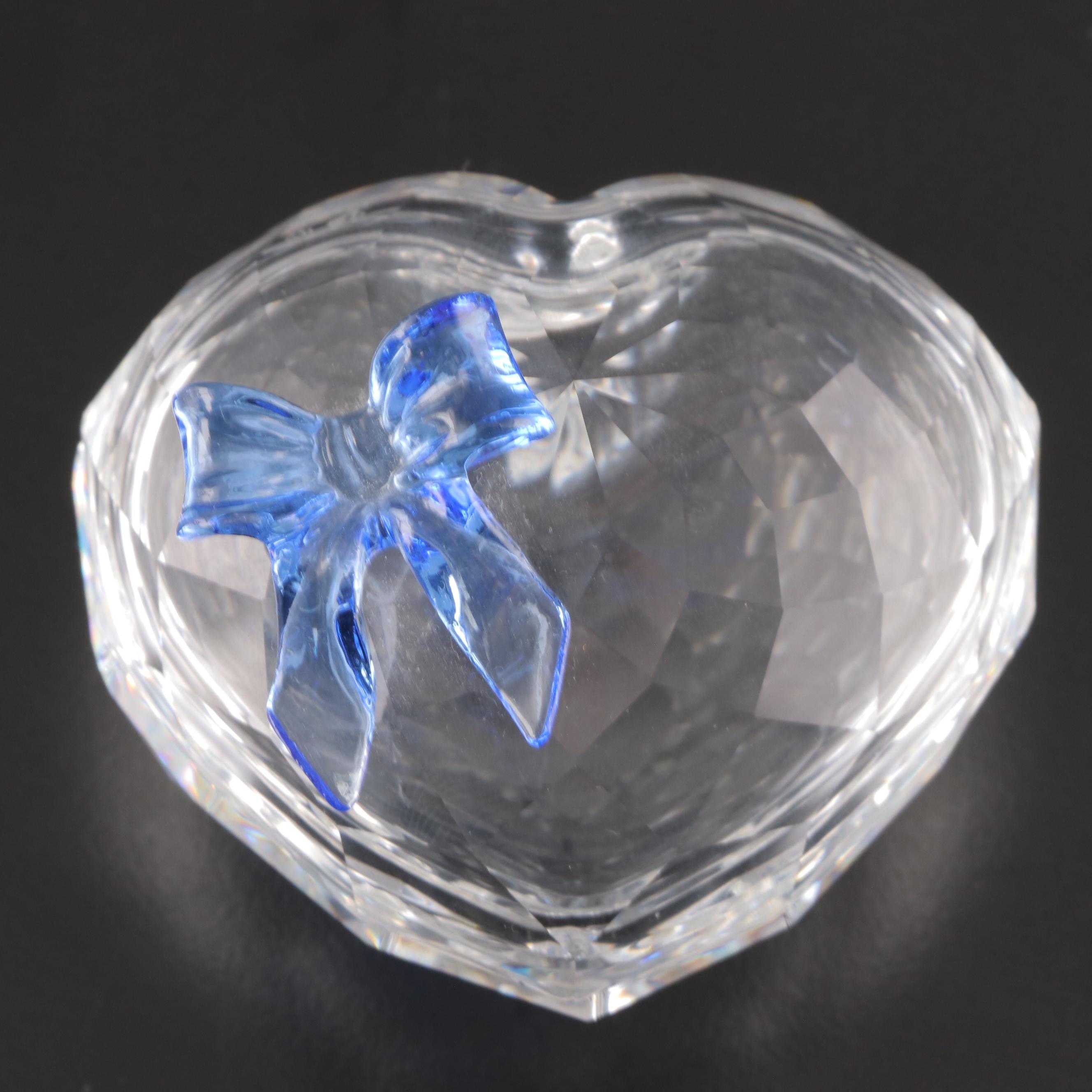 Swarovski Crystal Hand Bell and Hearts with Mike & Ally Enamel Box