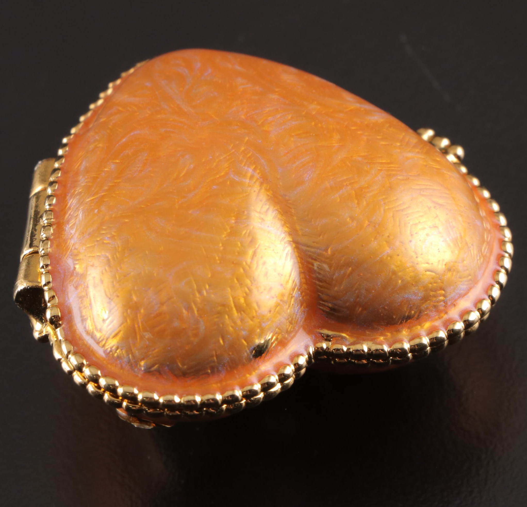 Swarovski Crystal Hand Bell and Hearts with Mike & Ally Enamel Box