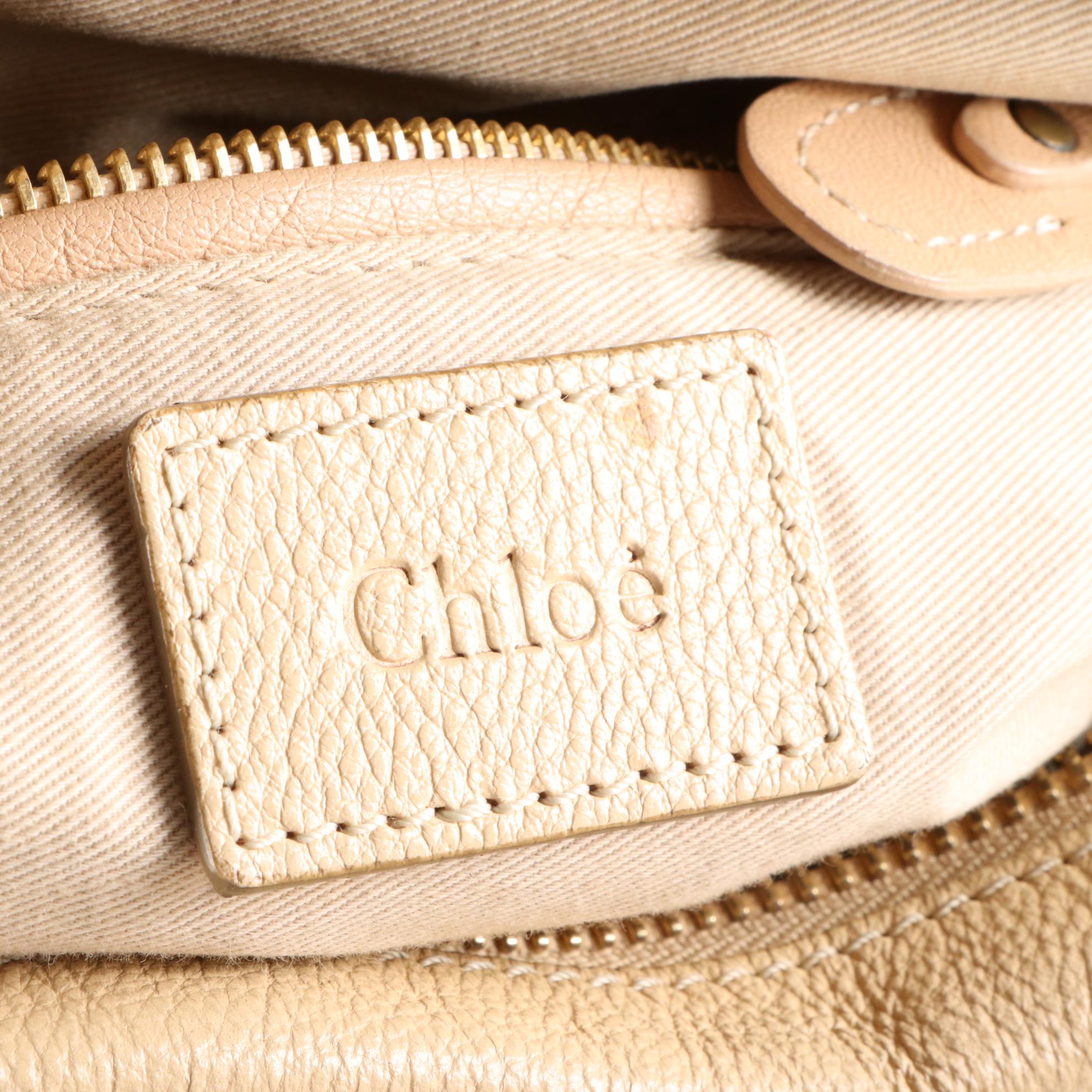 Chloé Medium Paraty Bag in Grain Leather with Shoulder Strap