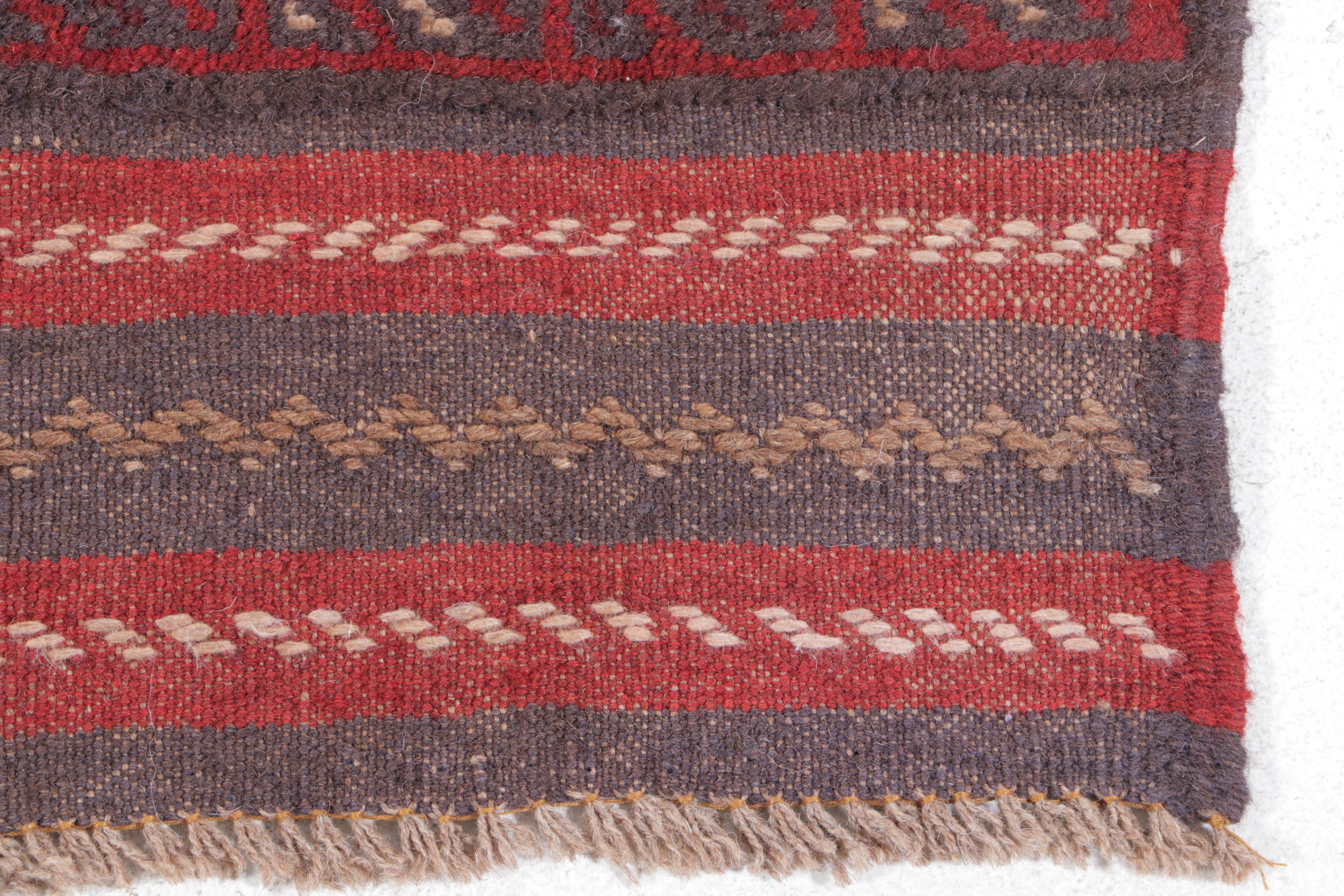 1'10 x 8' Hand-Knotted Afghan Kunduz Carpet Runner