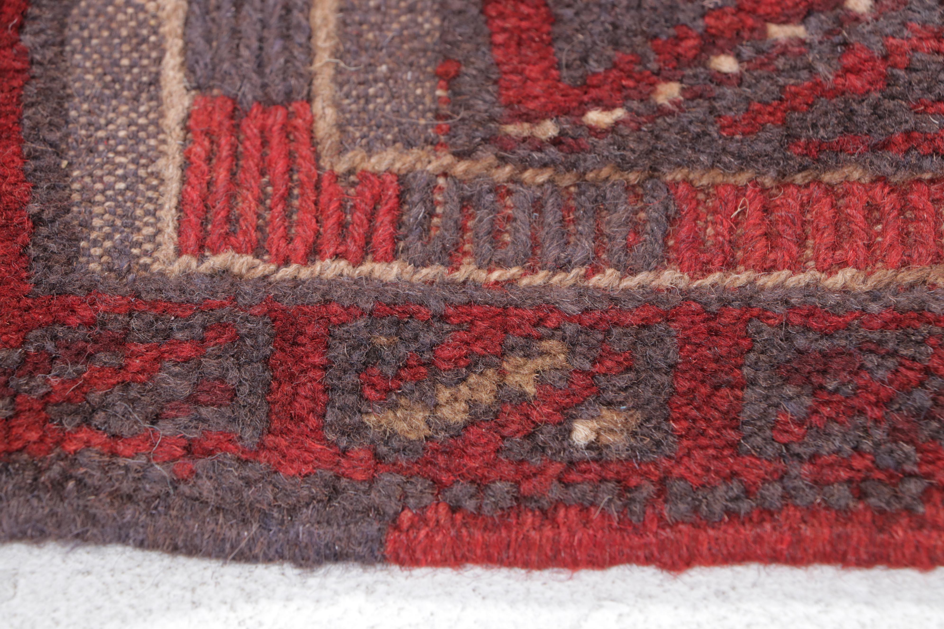 1'10 x 8' Hand-Knotted Afghan Kunduz Carpet Runner