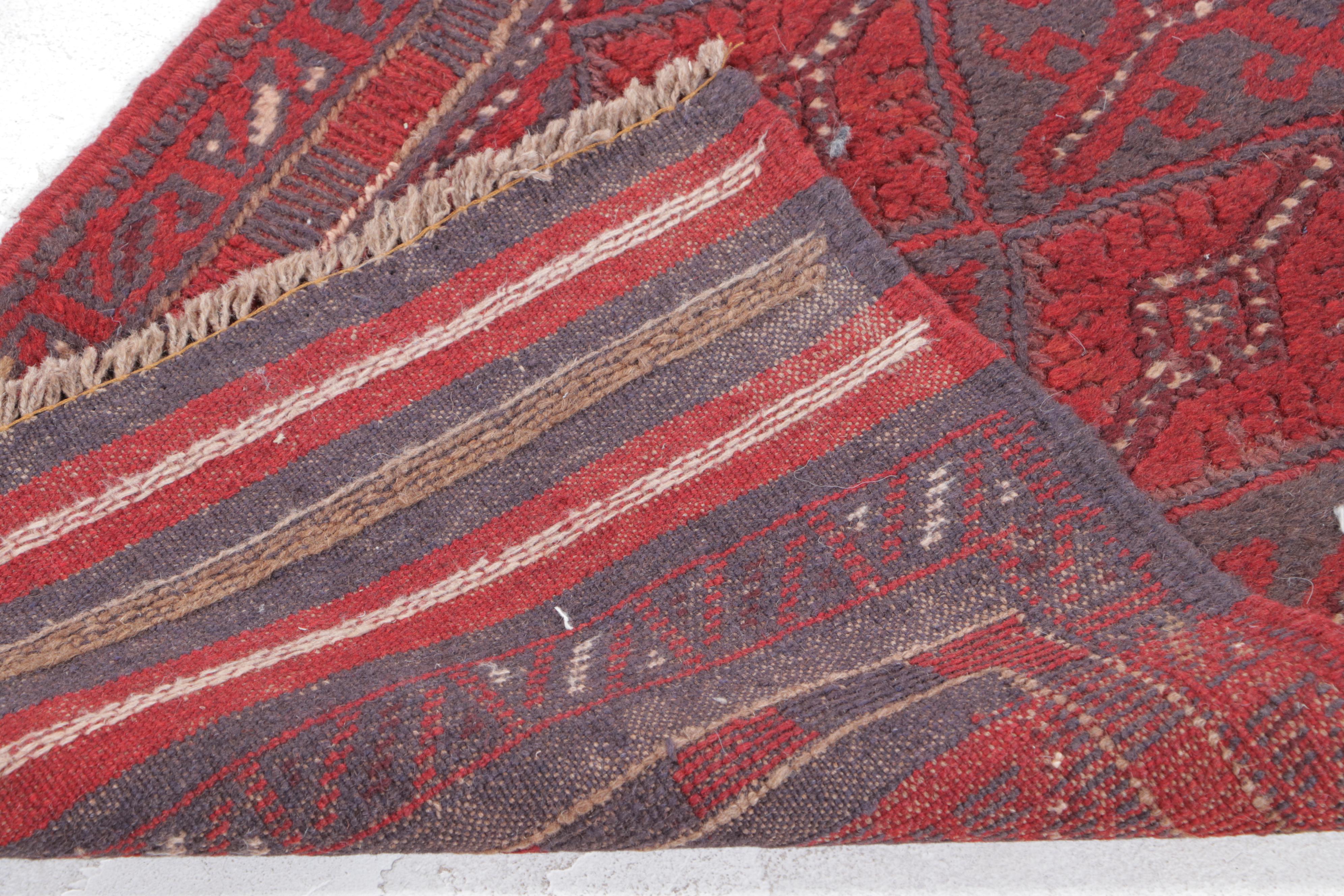 1'10 x 8' Hand-Knotted Afghan Kunduz Carpet Runner