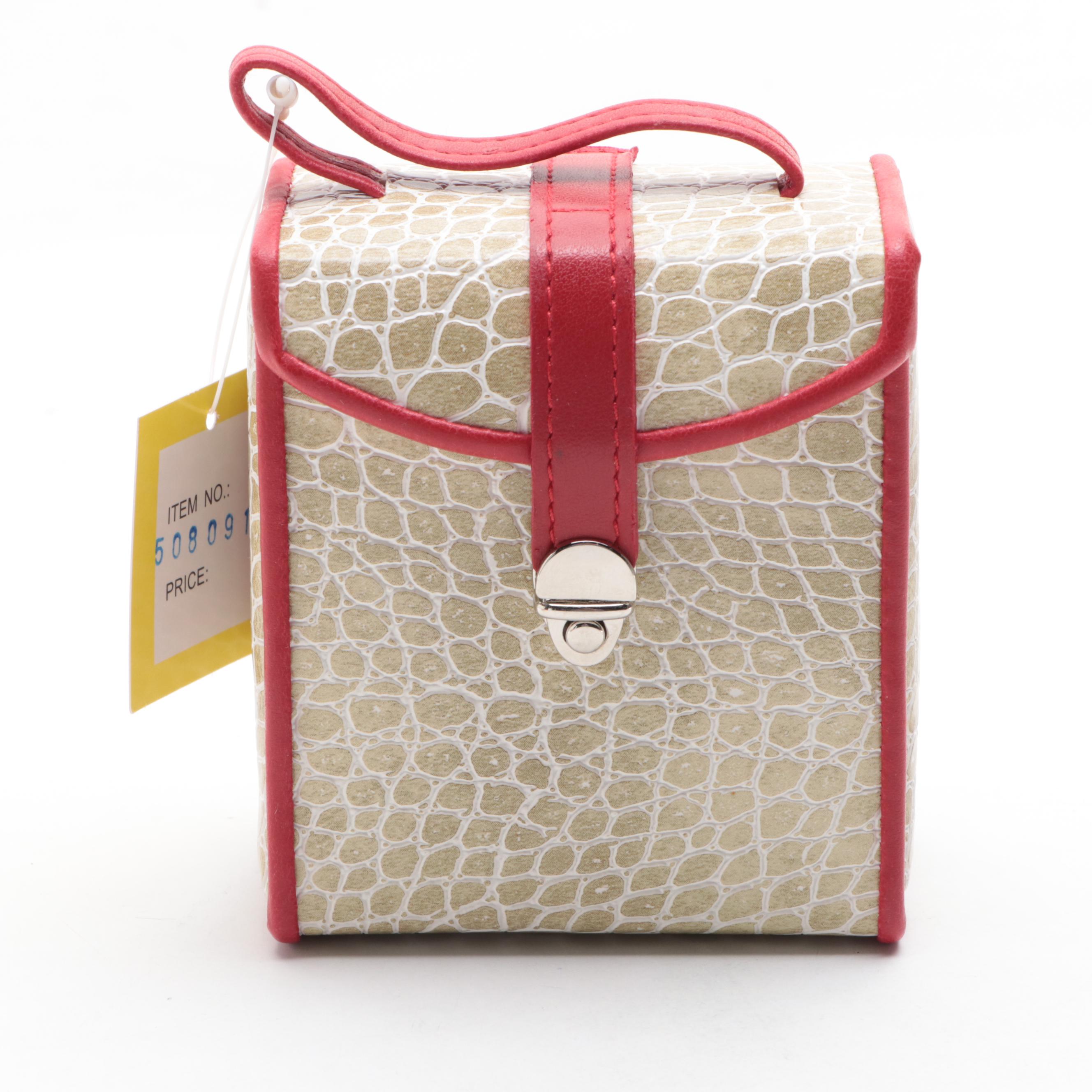 Alten International Alligator Embossed Vinyl Jewelry Cases