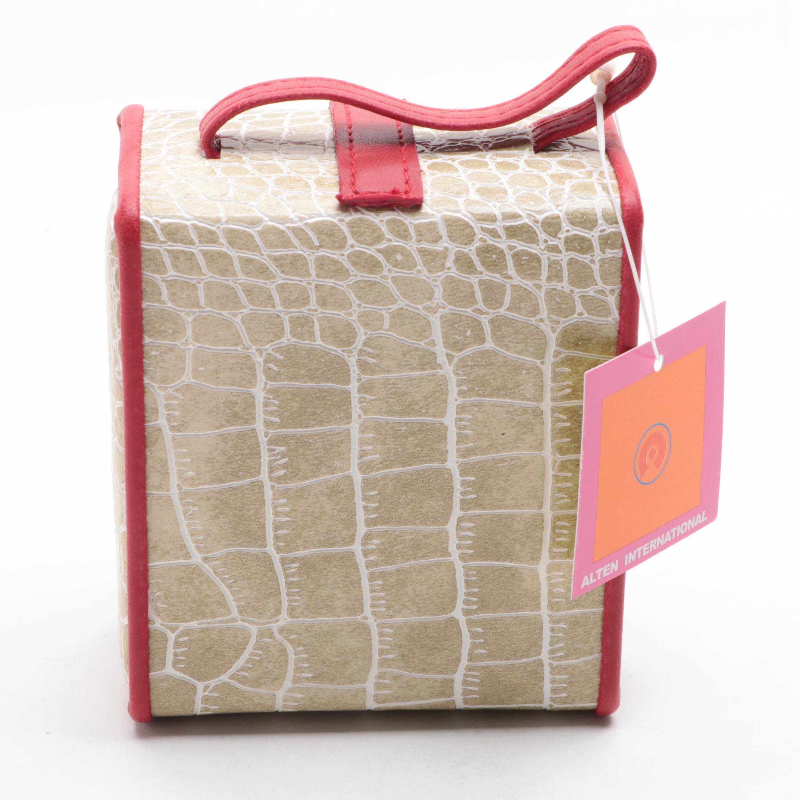 Alten International Alligator Embossed Vinyl Jewelry Cases