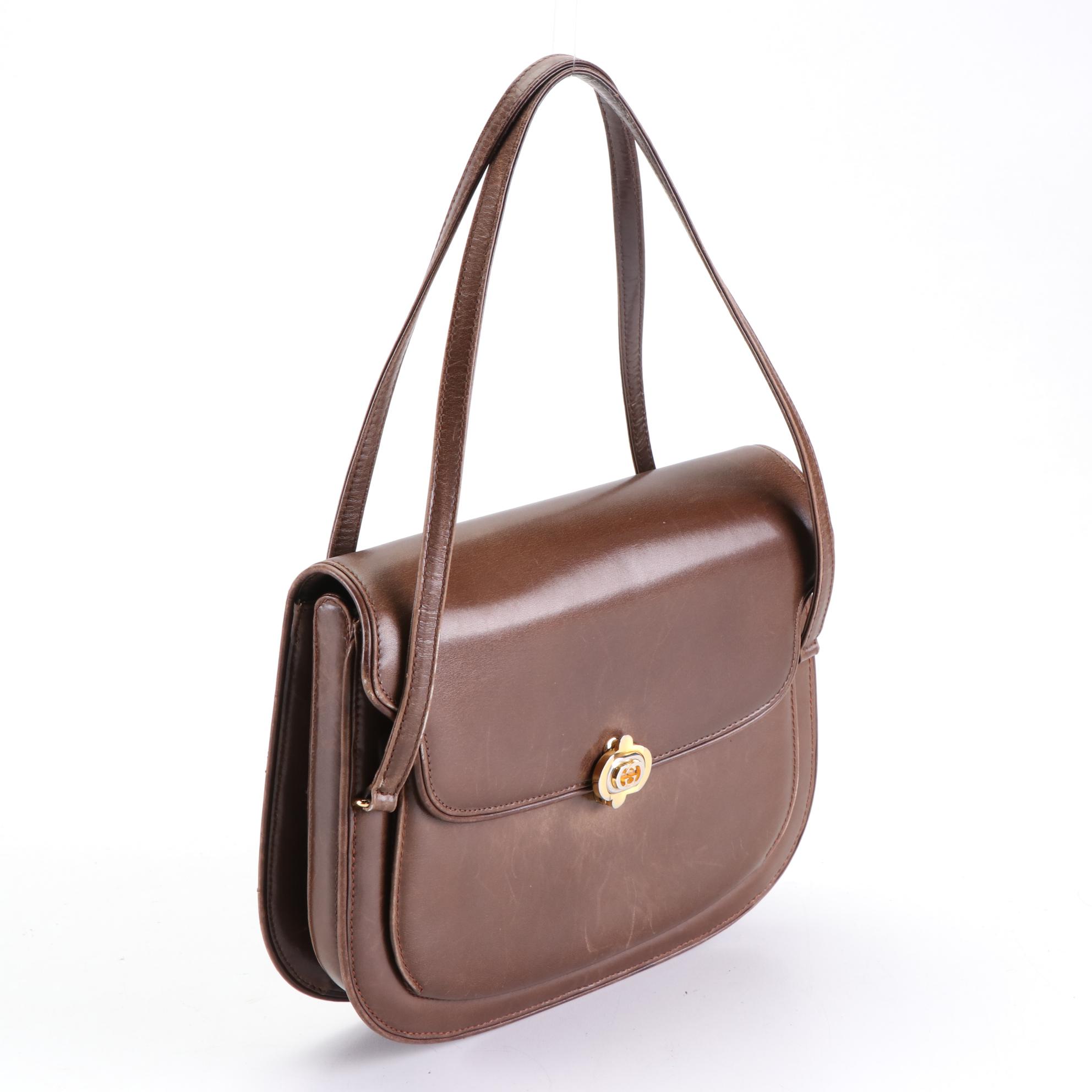 Gucci Leather Flap Shoulder Bag