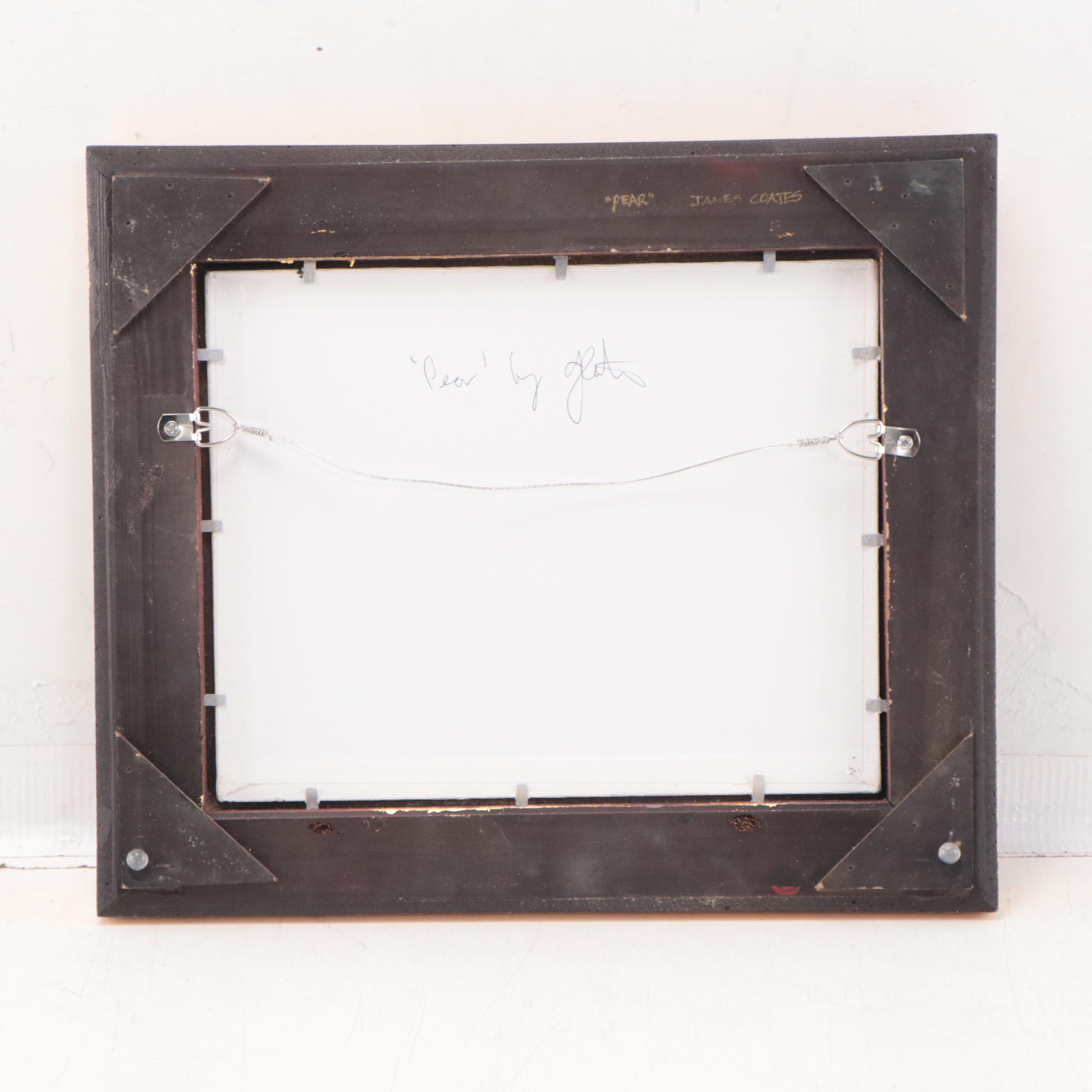 James Coates Still Life Oil Painting "Pear"