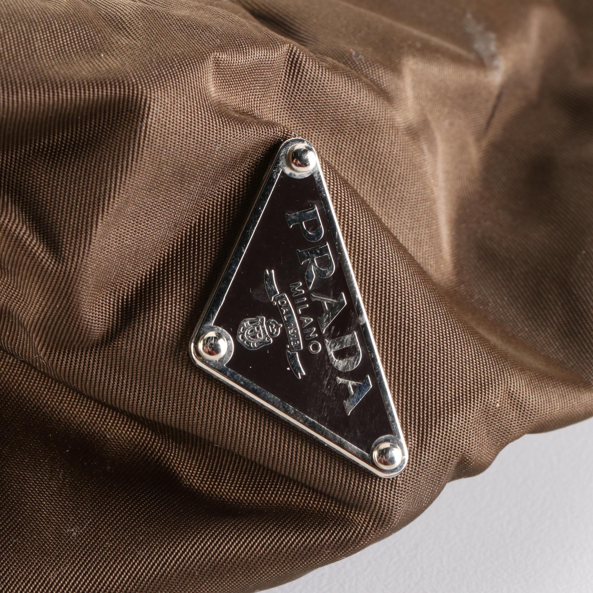 Prada Sailor Boy and More Brooch Tote in Nylon and Ostrich