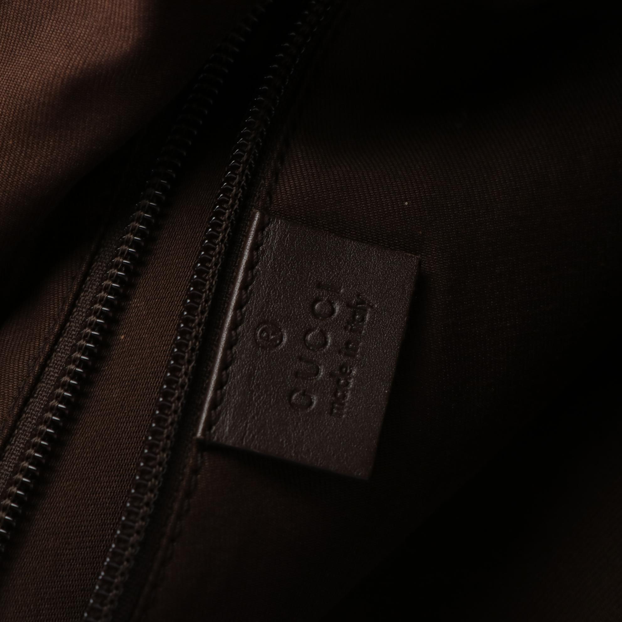 Gucci GG Canvas and Leather Flat Crossbody Bag