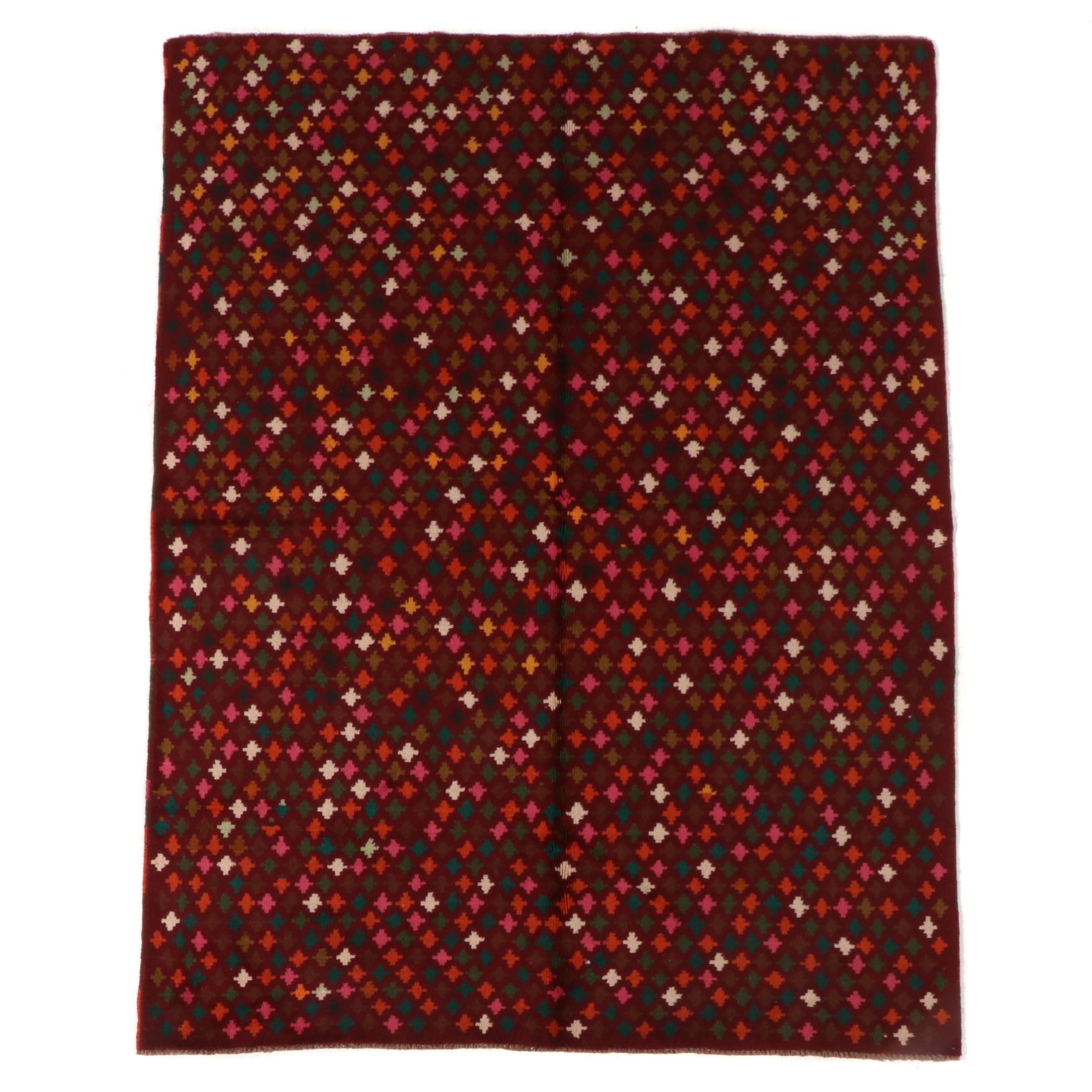 5'11 x 8'5 Hand-Knotted Afghan Baluch Area Rug