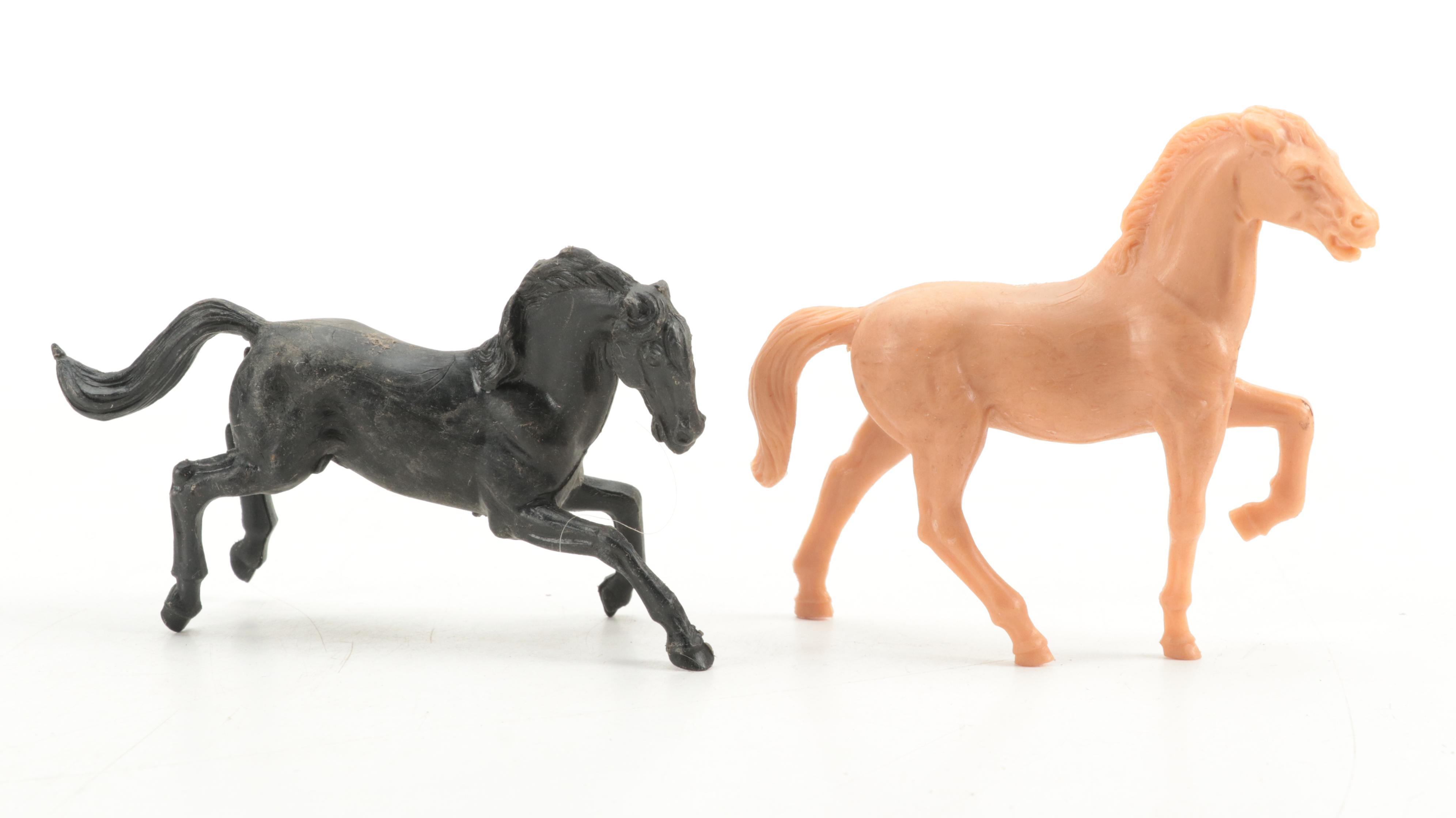 Bergen Toy, Tim Mee with Other Plastic Toy Animals, Knights Cowboys and More